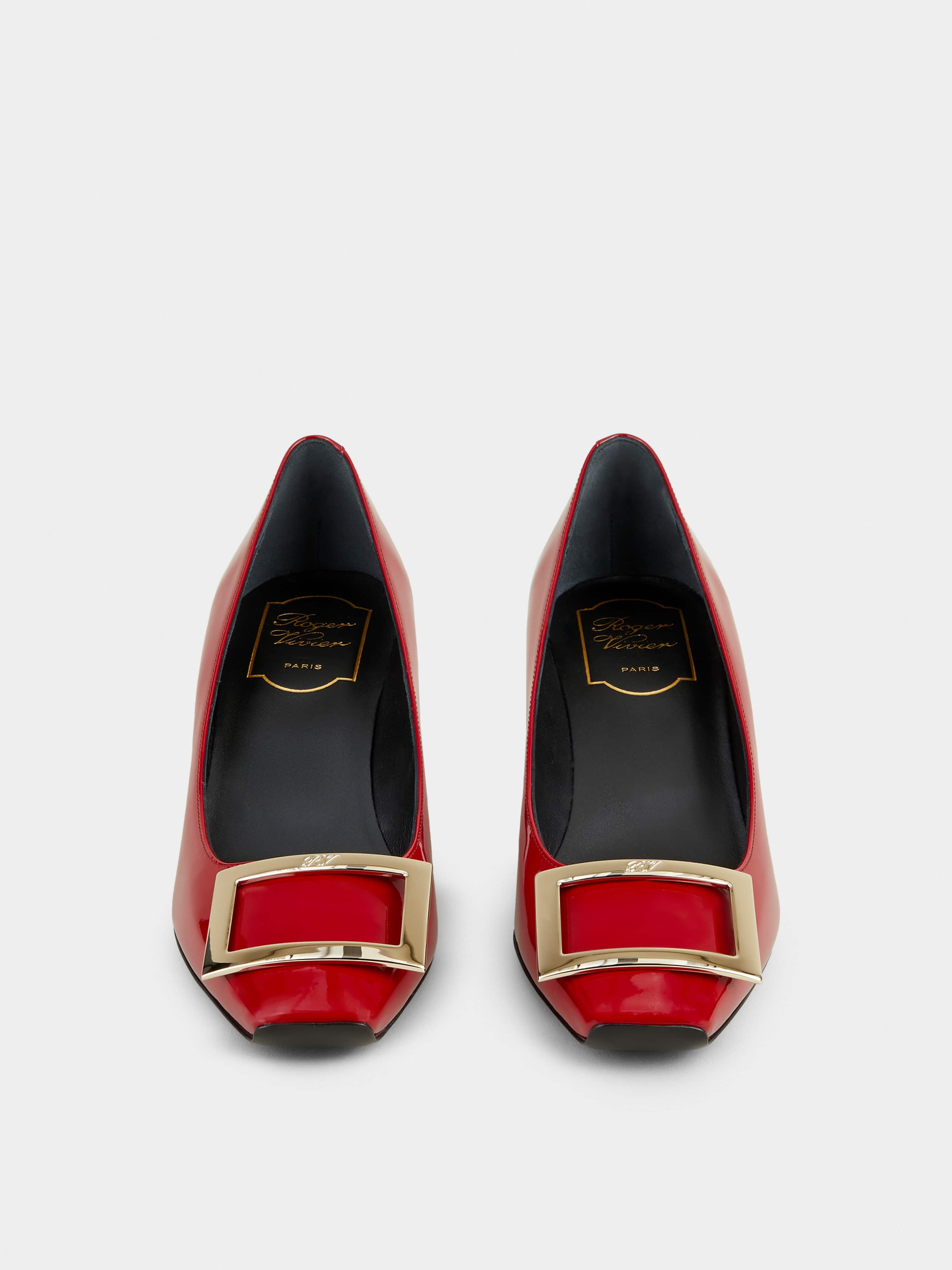 Trompette Metal Buckle Pumps in Patent Leather - 4