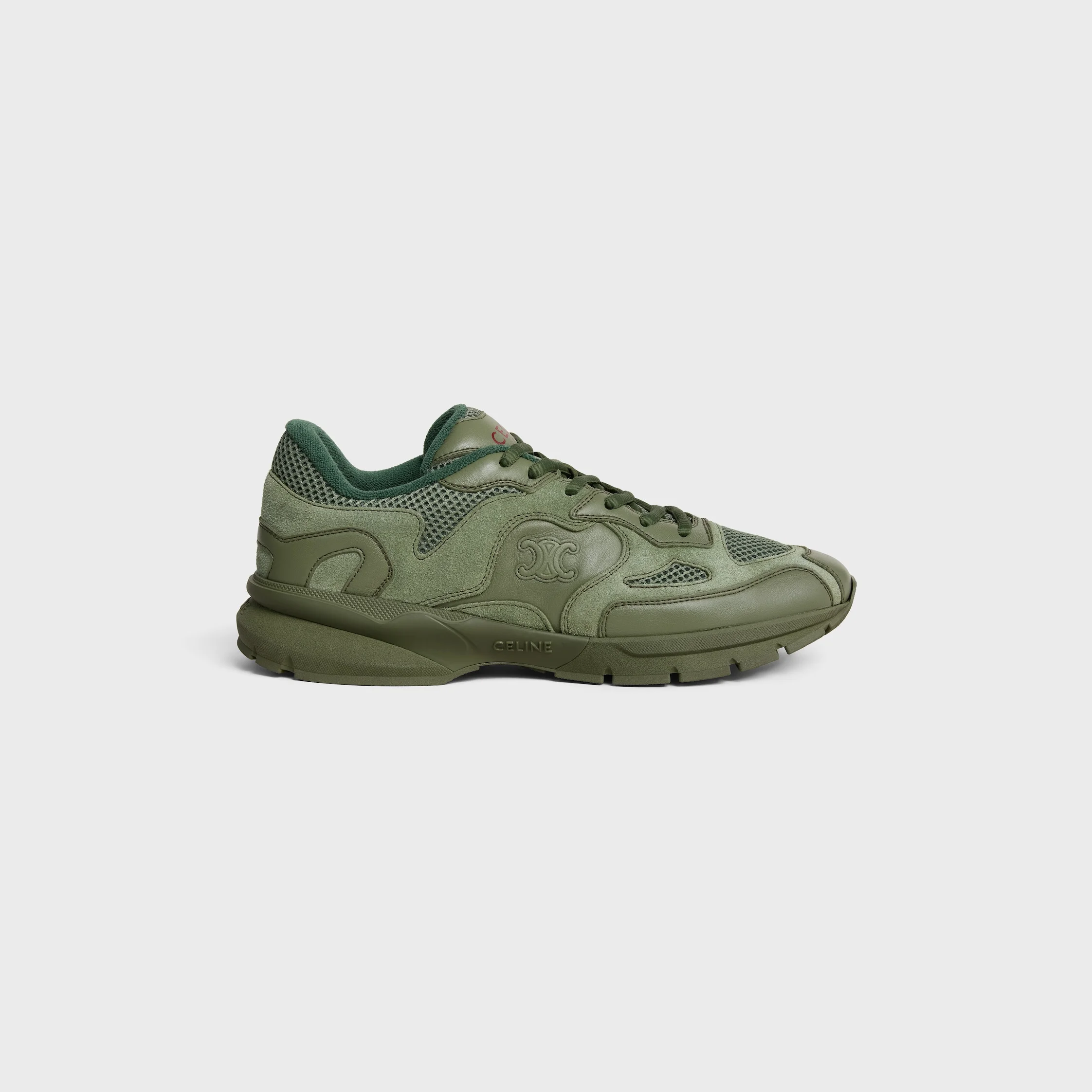 RUNNER SNEAKER IN CALFSKIN, SUEDE CALFSKIN AND MESH - 1
