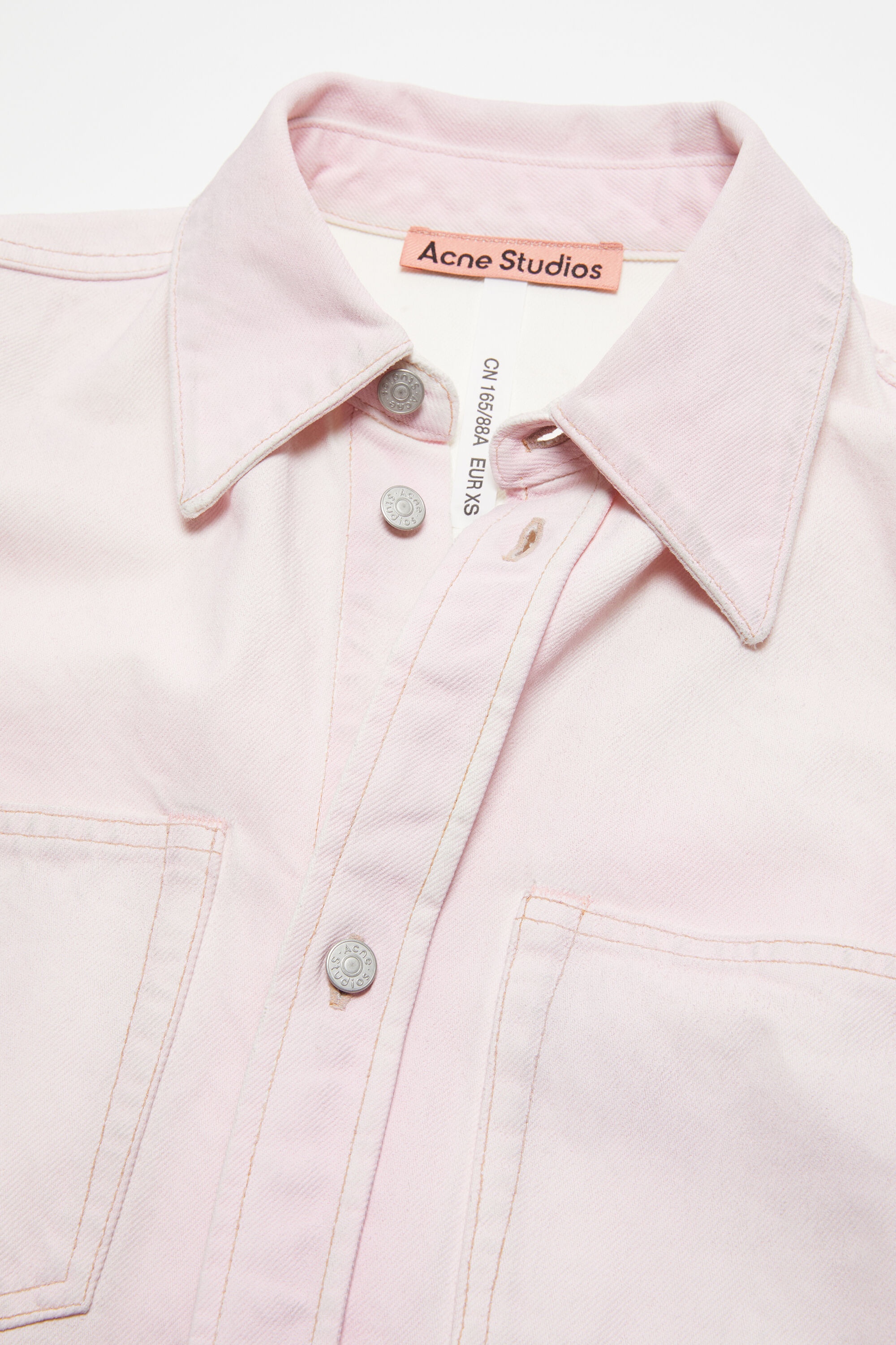 Denim button-up shirt - Relaxed fit - Pale Pink - 5