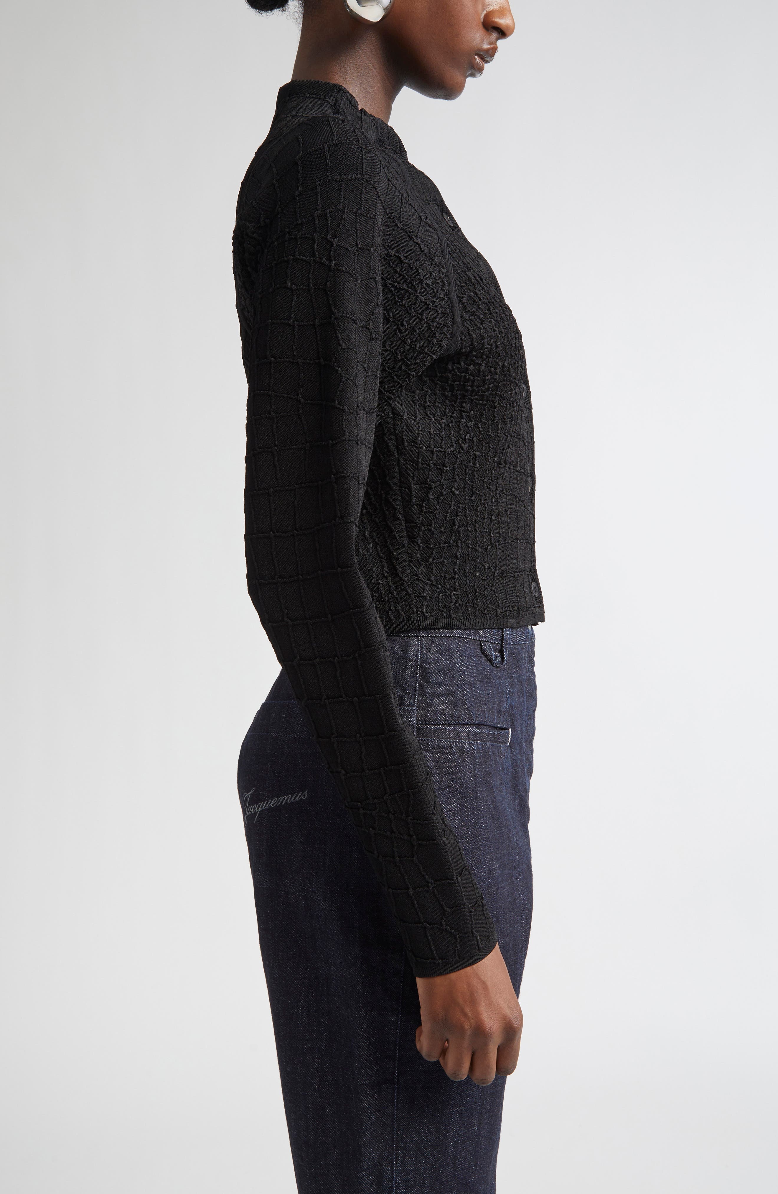 Jacquemus The Scala Cardigan in Black at Nordstrom - 3