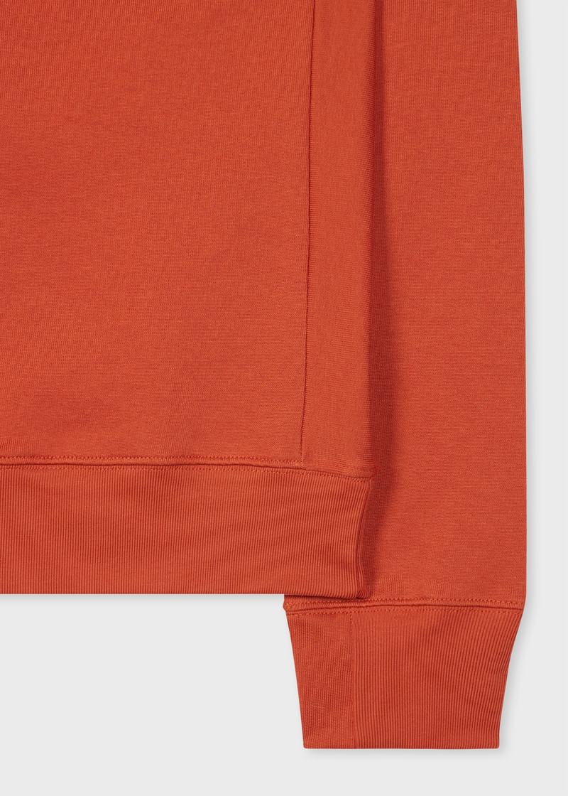 Paul Smith Rust Orange Organic Cotton 'Zebra' Badge Sweatshirt outlook