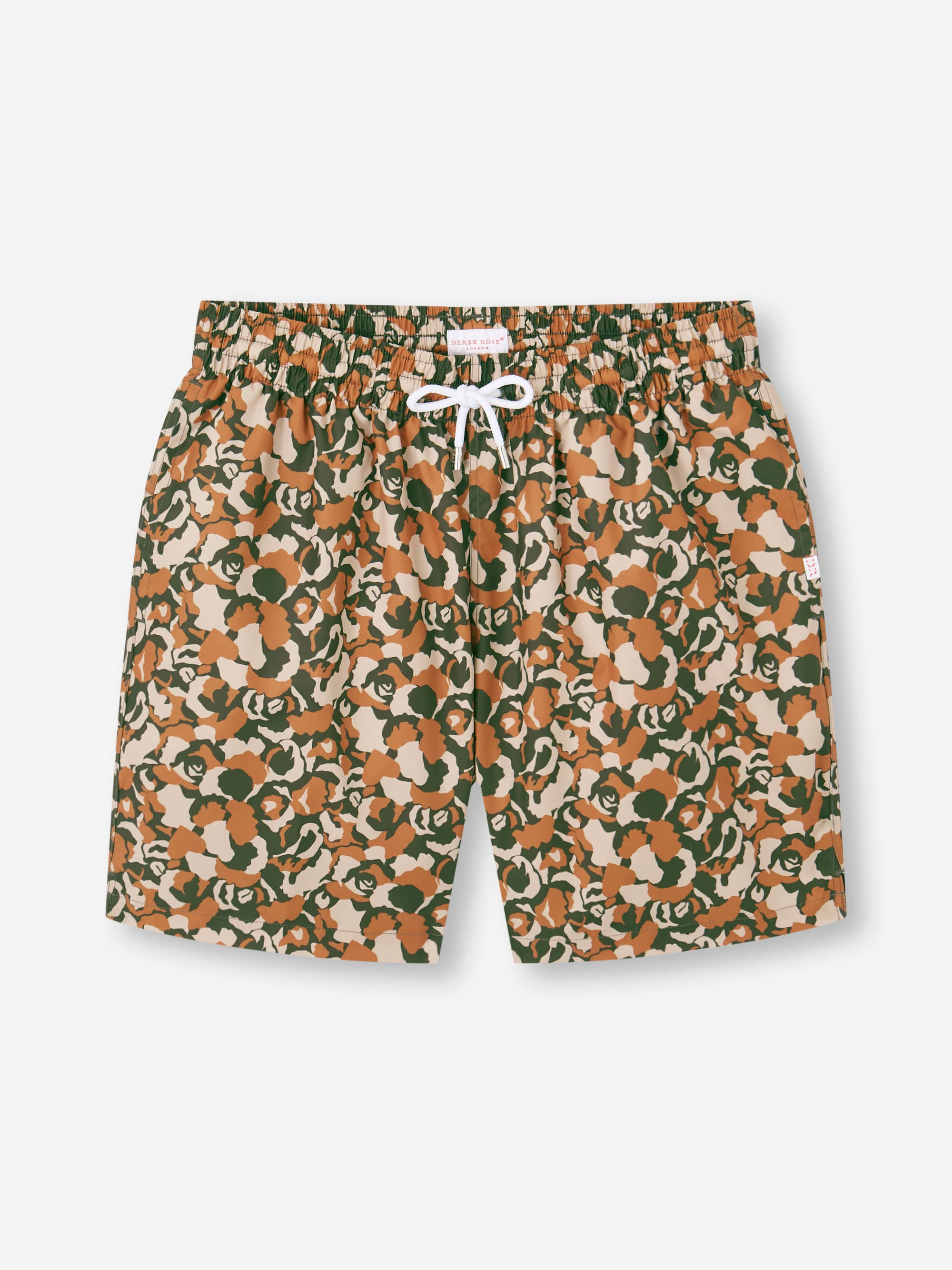 Men's Swim Trunks Maui Green & Brick Multicolor Camo Rose - 2