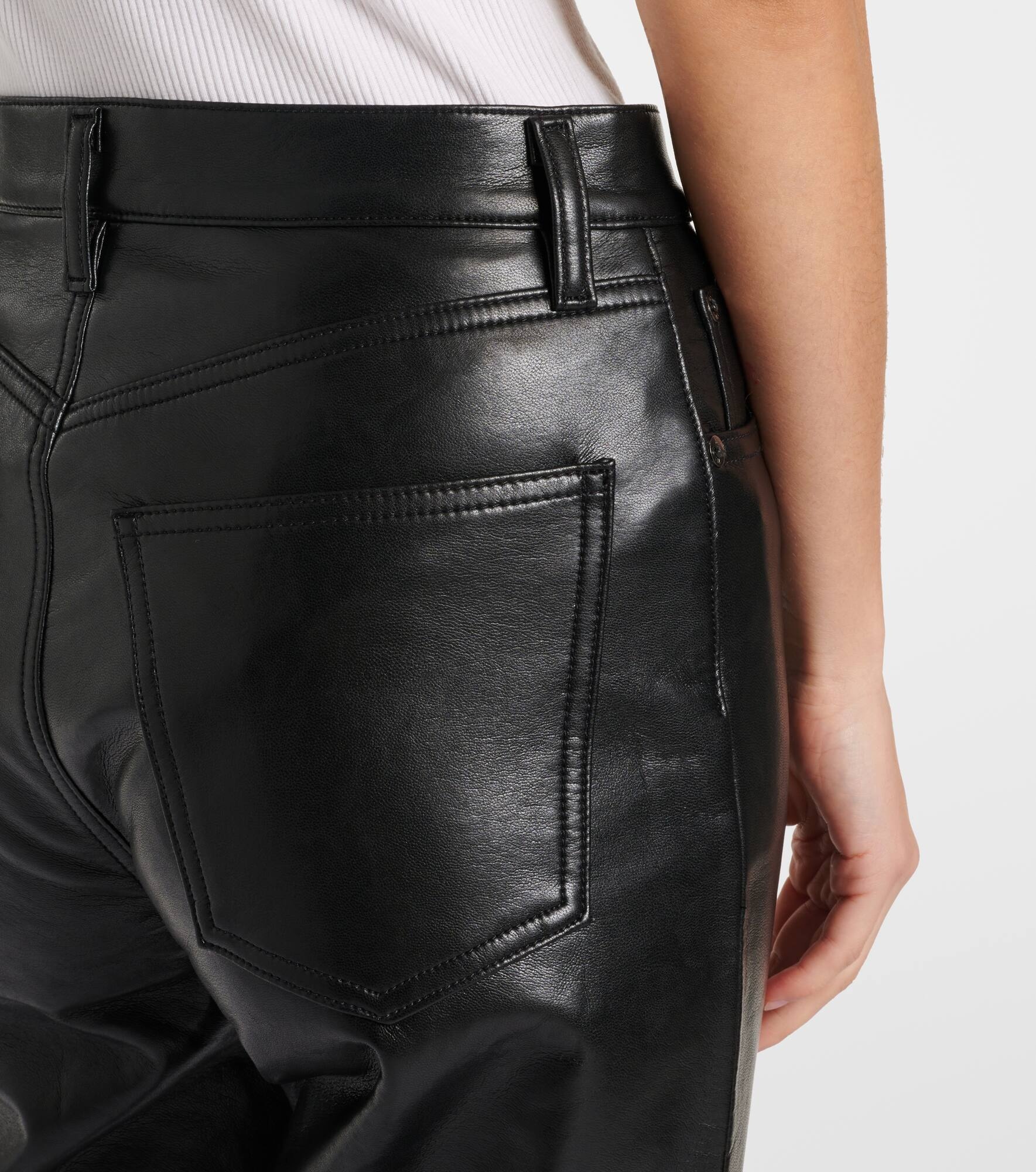 90's Pinch Waist high-rise straight pants - 6
