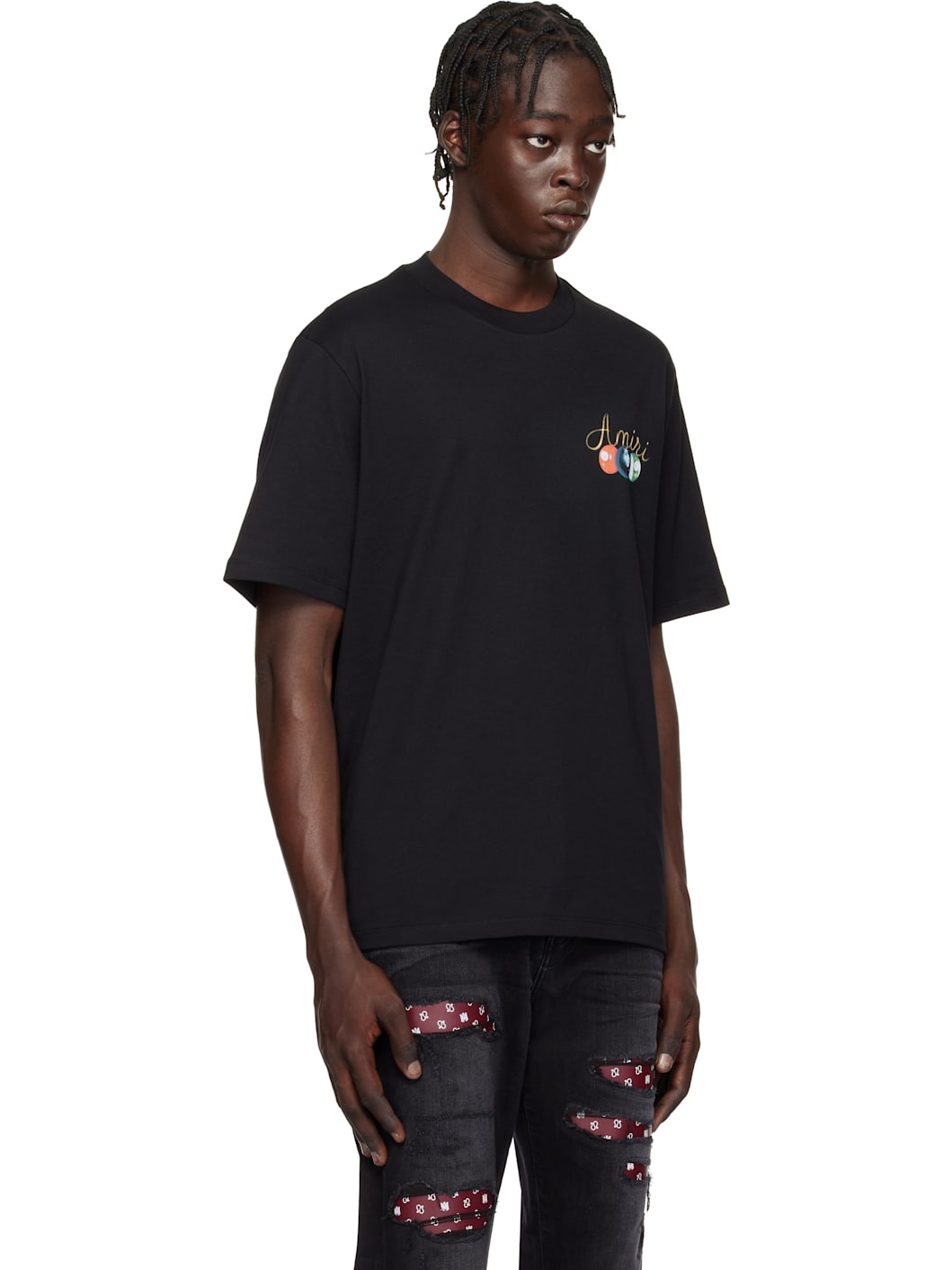 Black 'Amiri' Pool Cue T-shirt - 2
