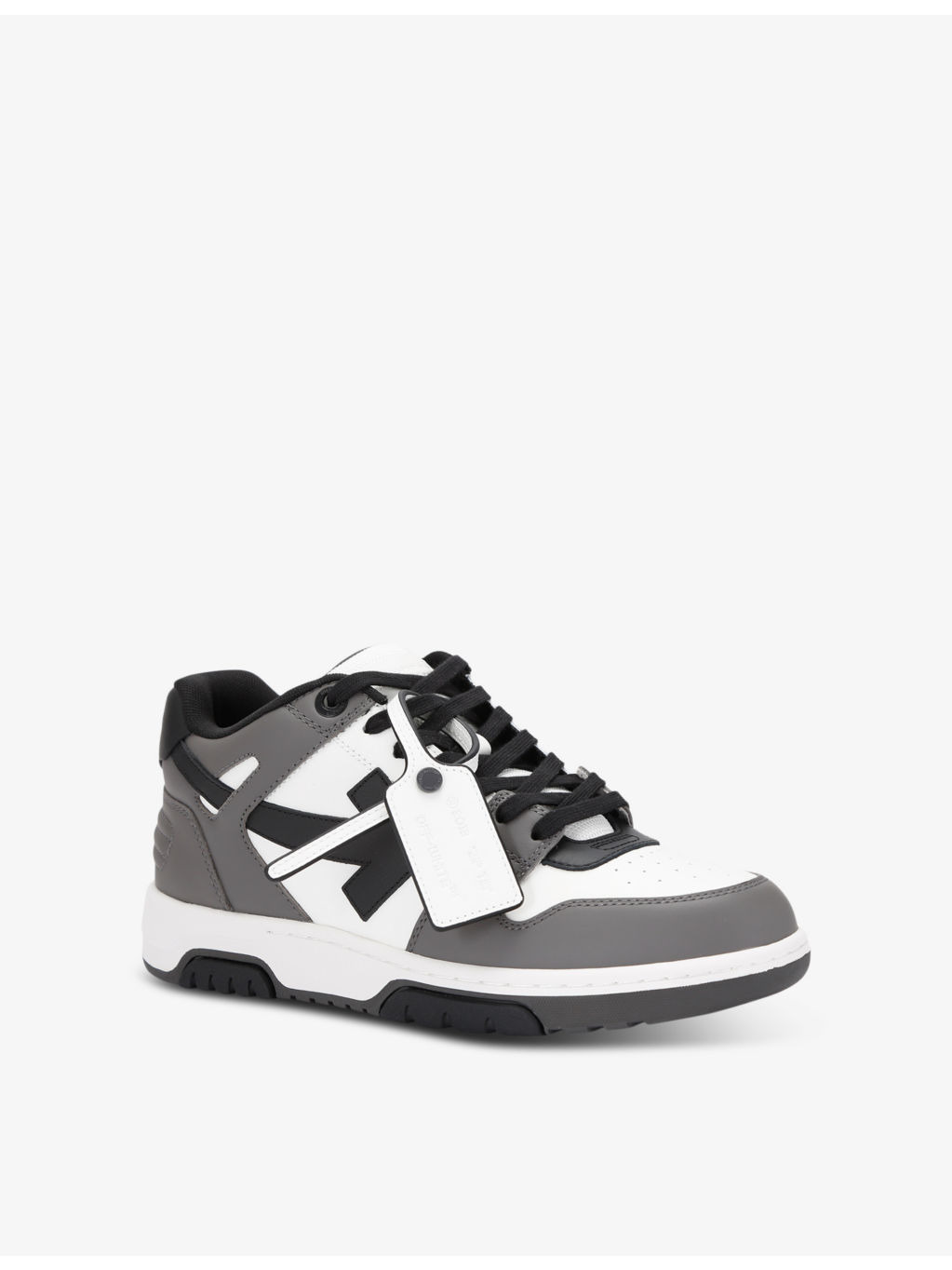 Out Of Office logo-embroidered leather low-top trainers - 3