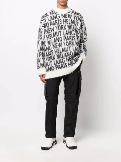 Helmut Lang logo-print jumper outlook