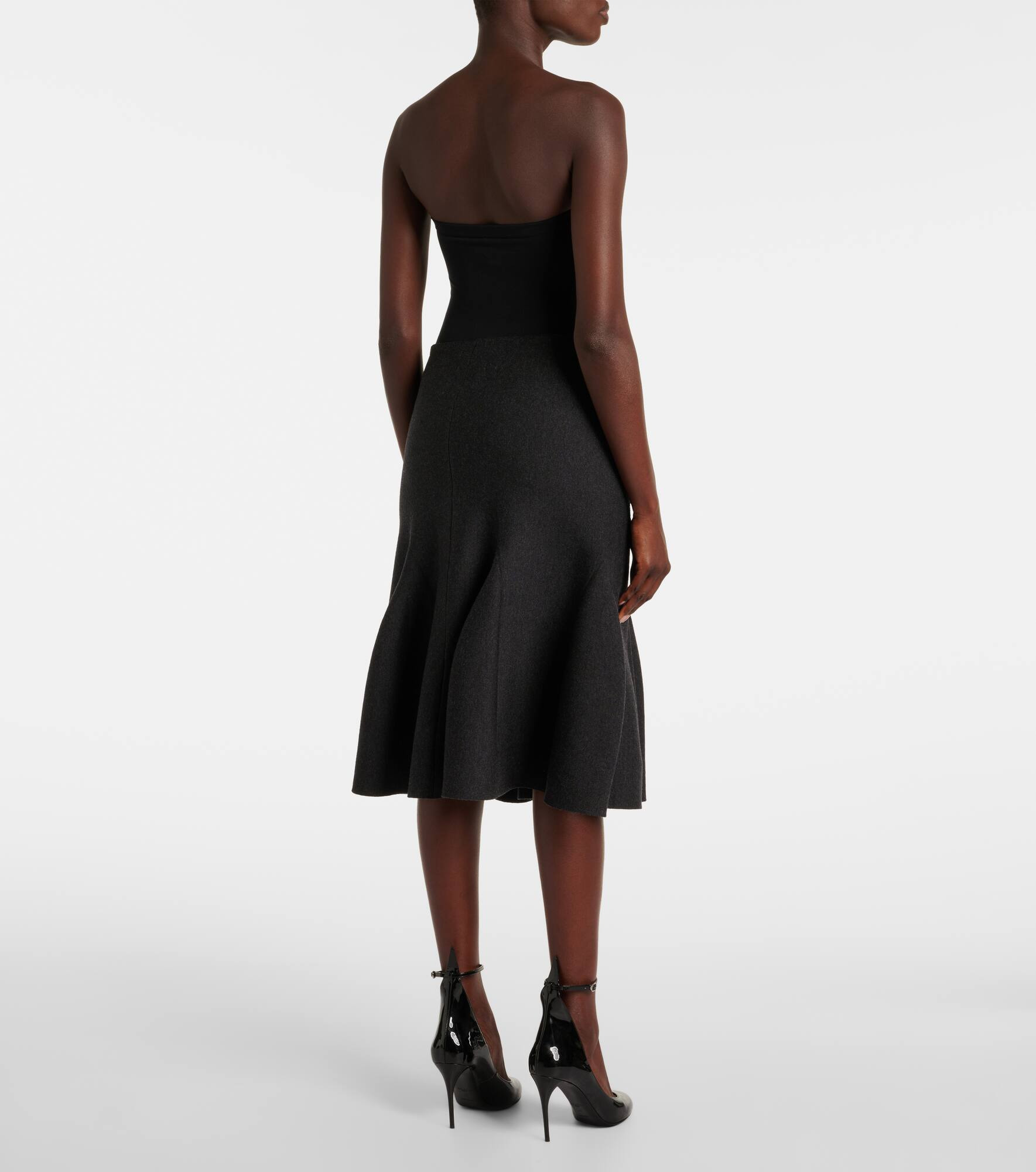 Wool-blend midi skirt - 3