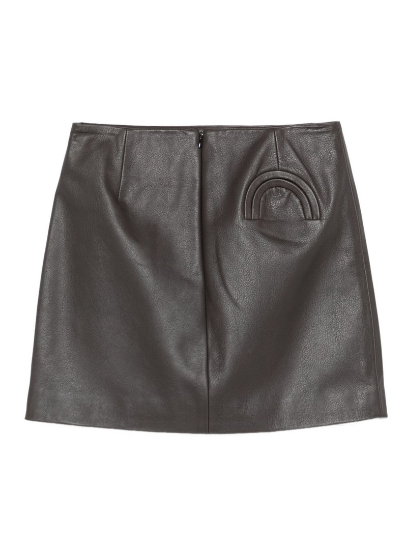 BLAZÉ MILANO leather mini skirt outlook