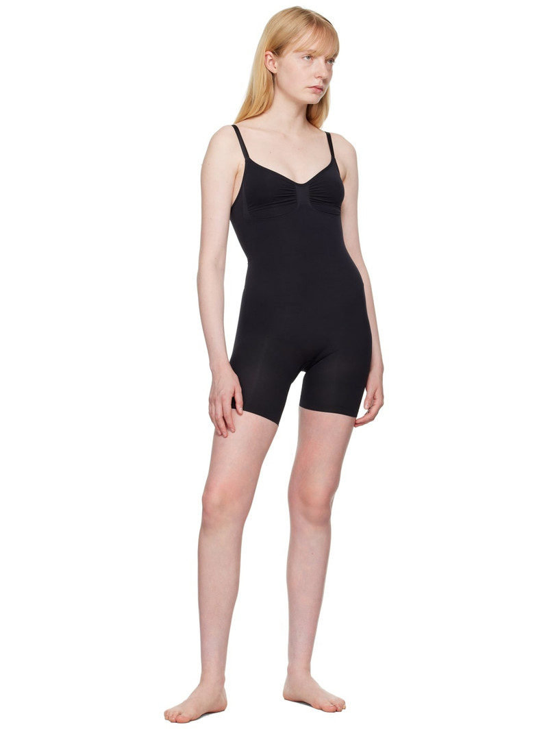 SKIMS Black Seamless Sculpt Mid Thigh Bodysuit outlook