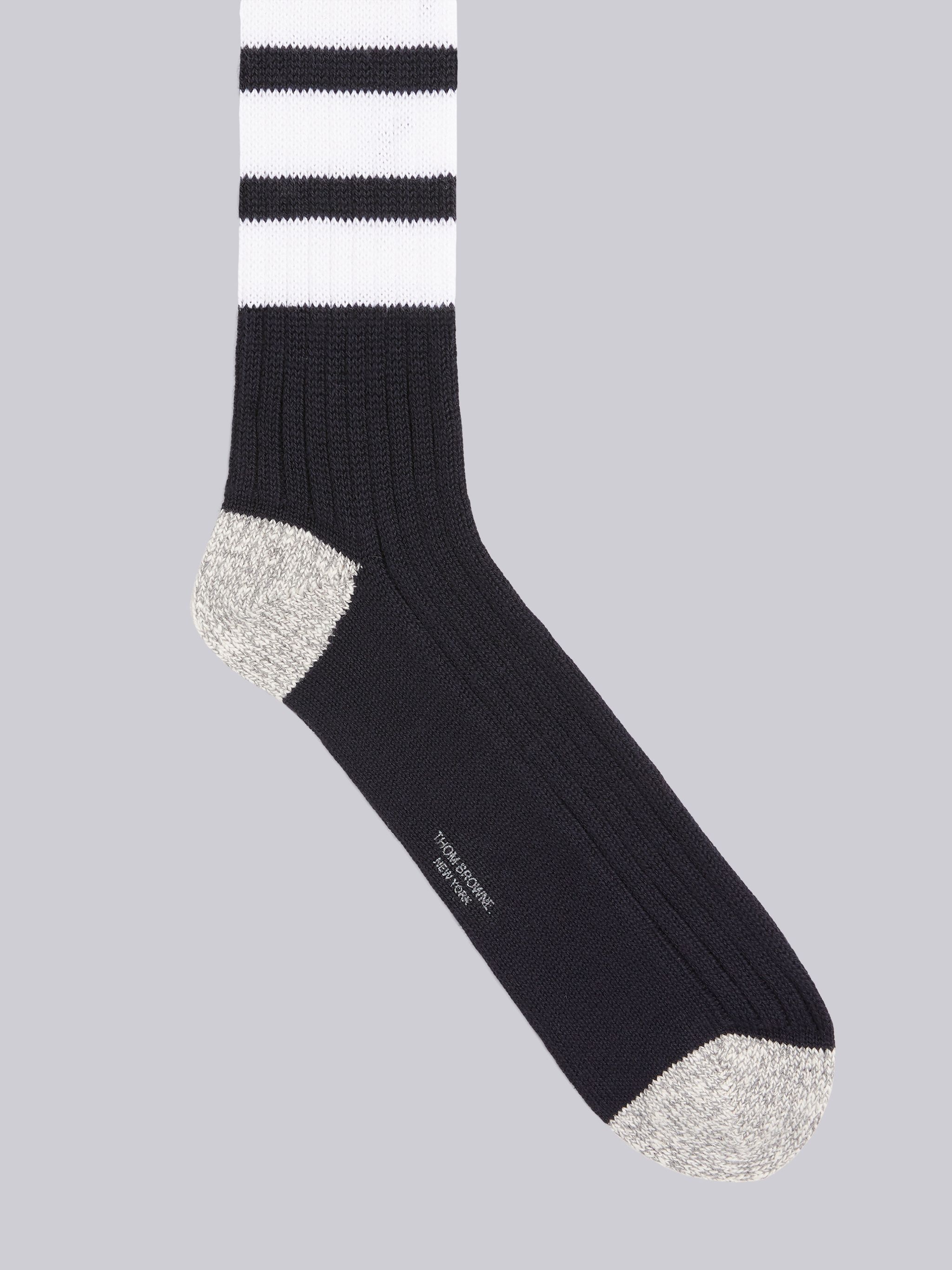 Fun-Mix Cotton Chunky Rib Mid-Calf 4-Bar Socks - 2