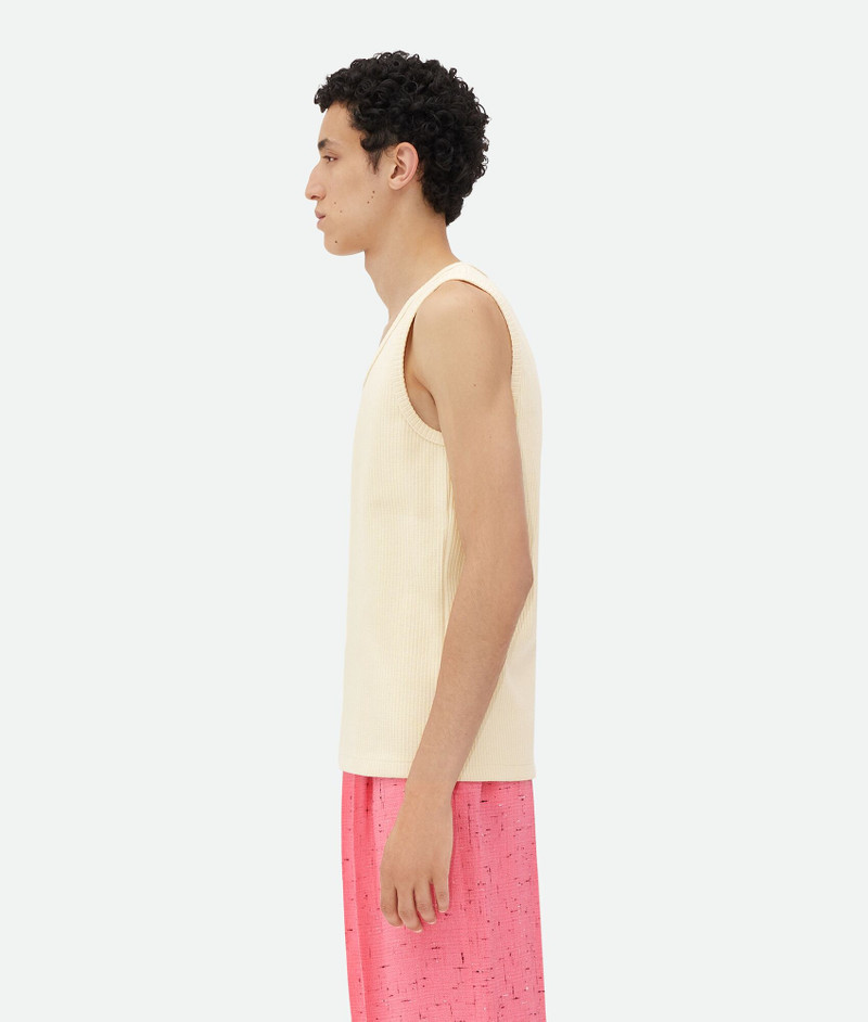 Bottega Veneta Cotton Rib Tank Top With Label outlook