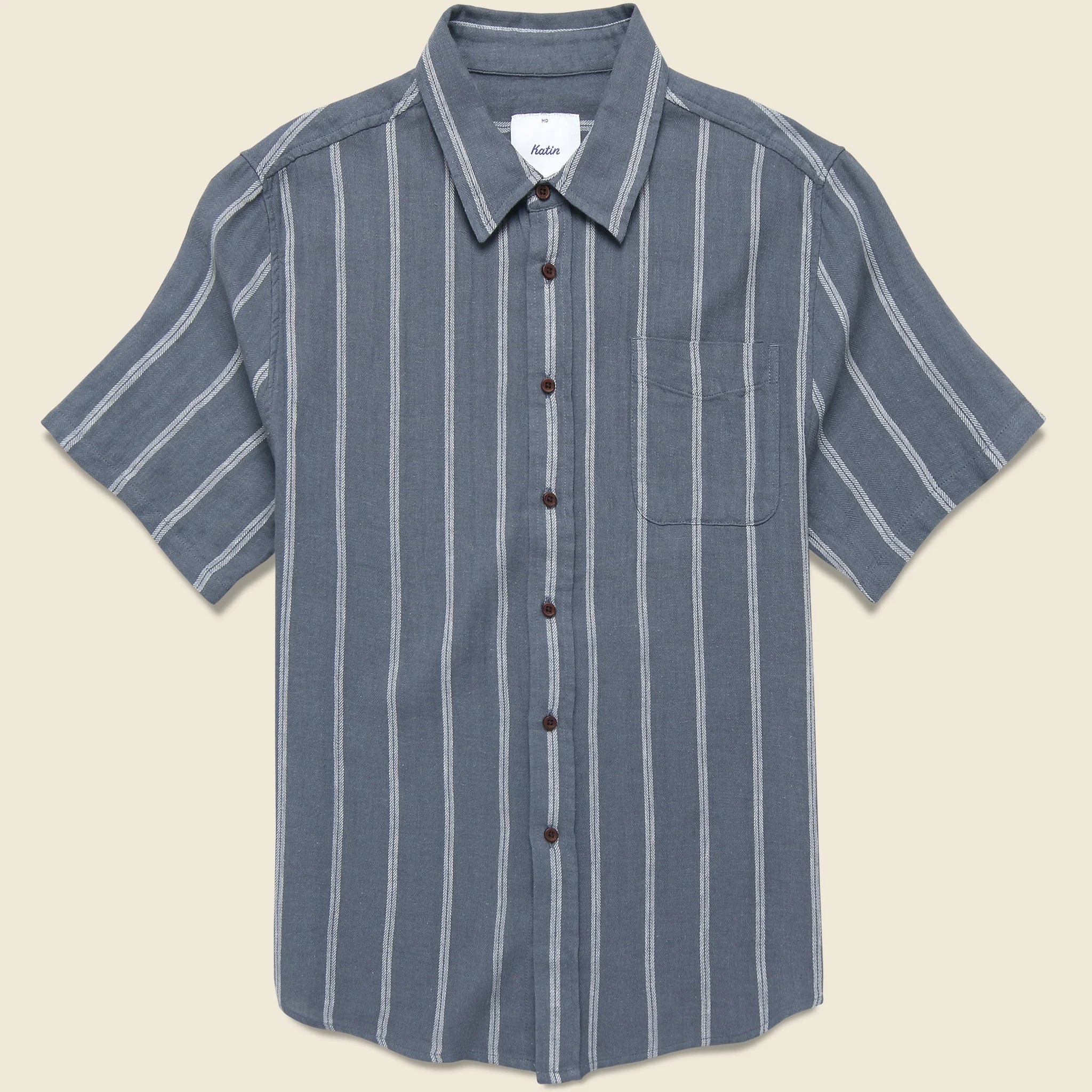 Alan Stripe Shirt - Tempest Blue - 1
