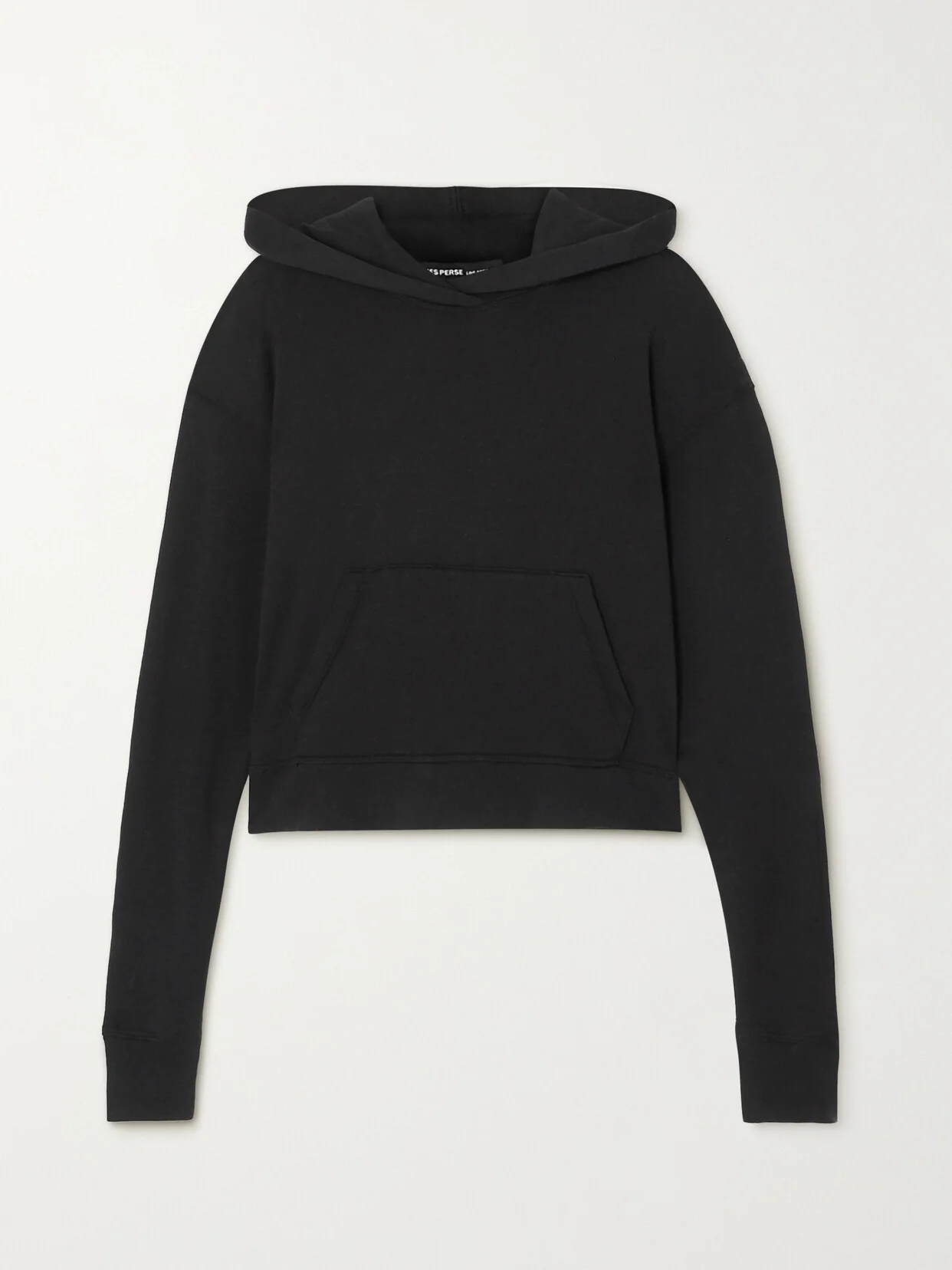 Cropped Cotton-jersey Hoodie - 1