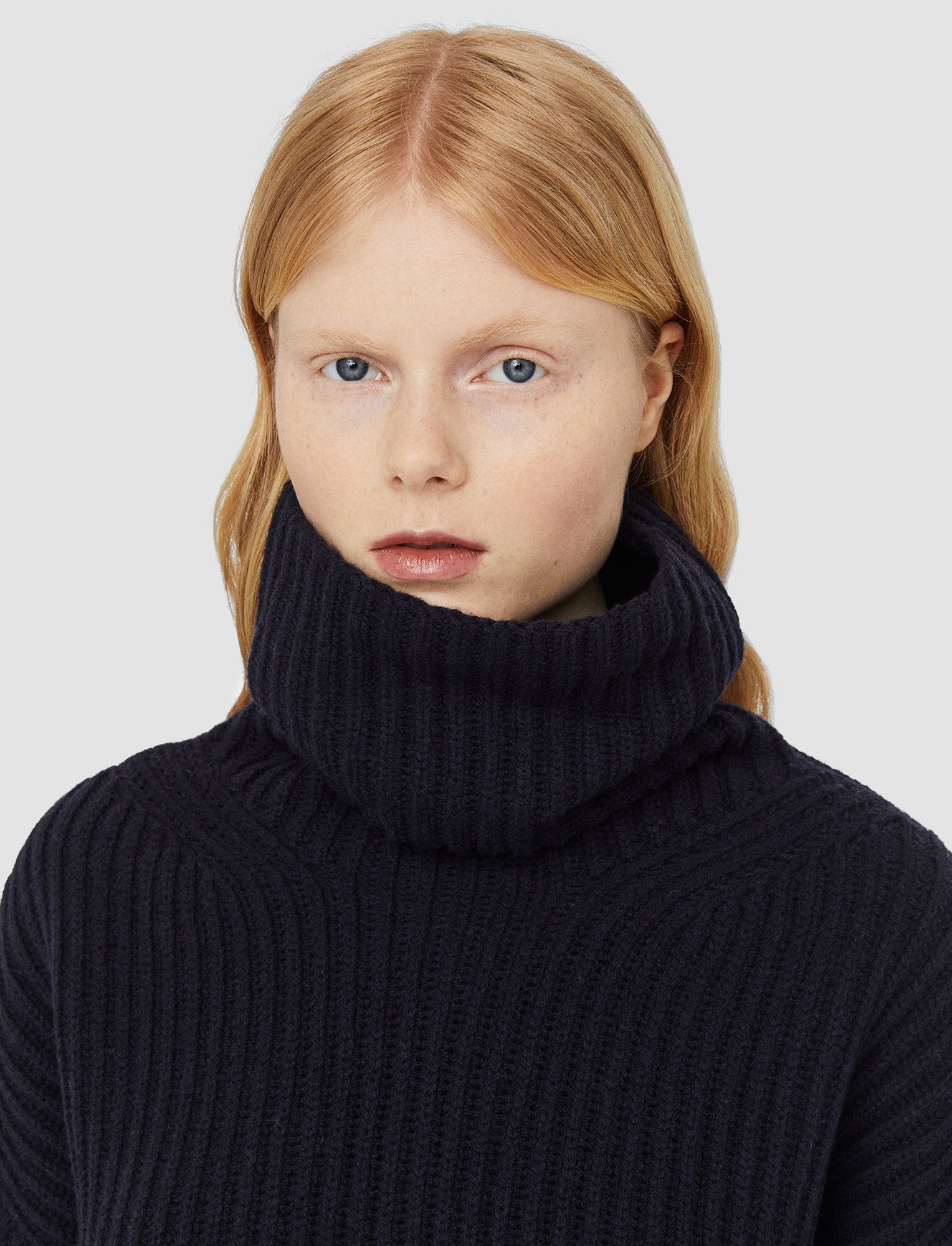 Cardigan Stitch High Neck Jumper - 7