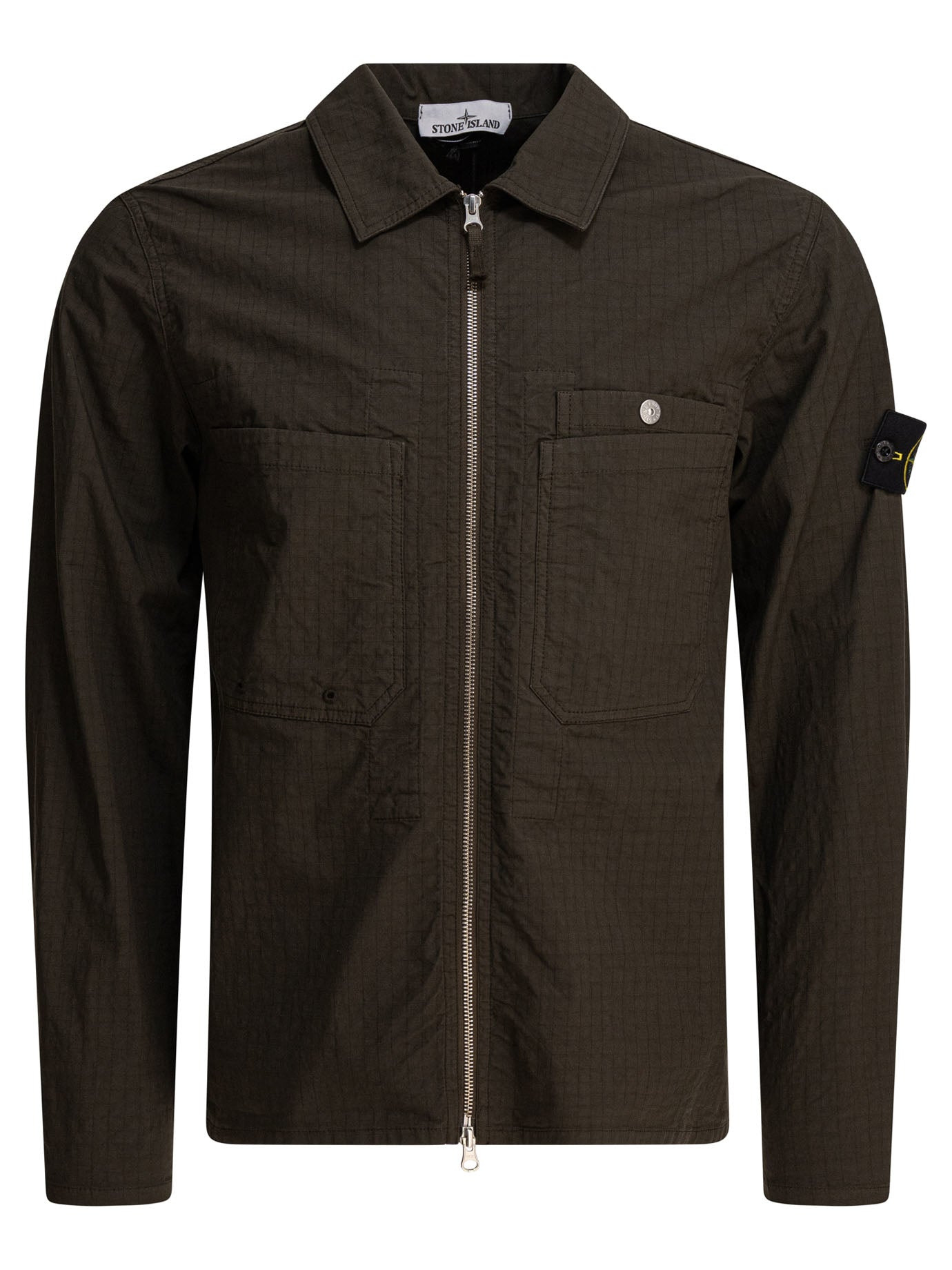 Stone Island Organic Cotton Ripstot Stretch Overshirt - 1