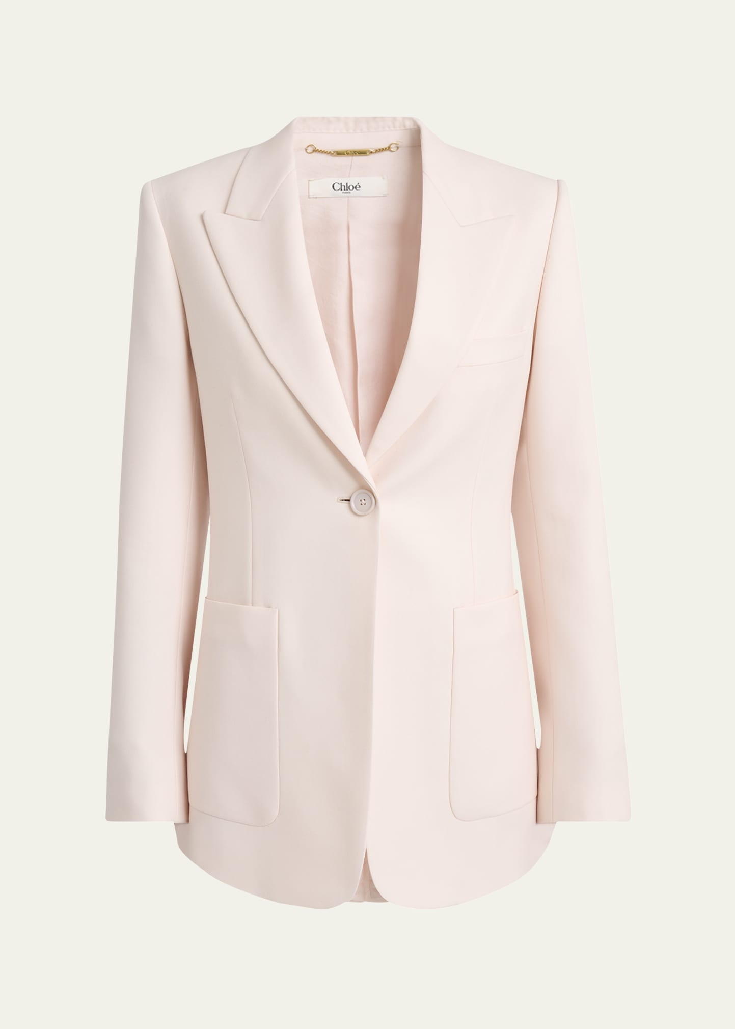 Single-Breasted Tailored Jacket - 1