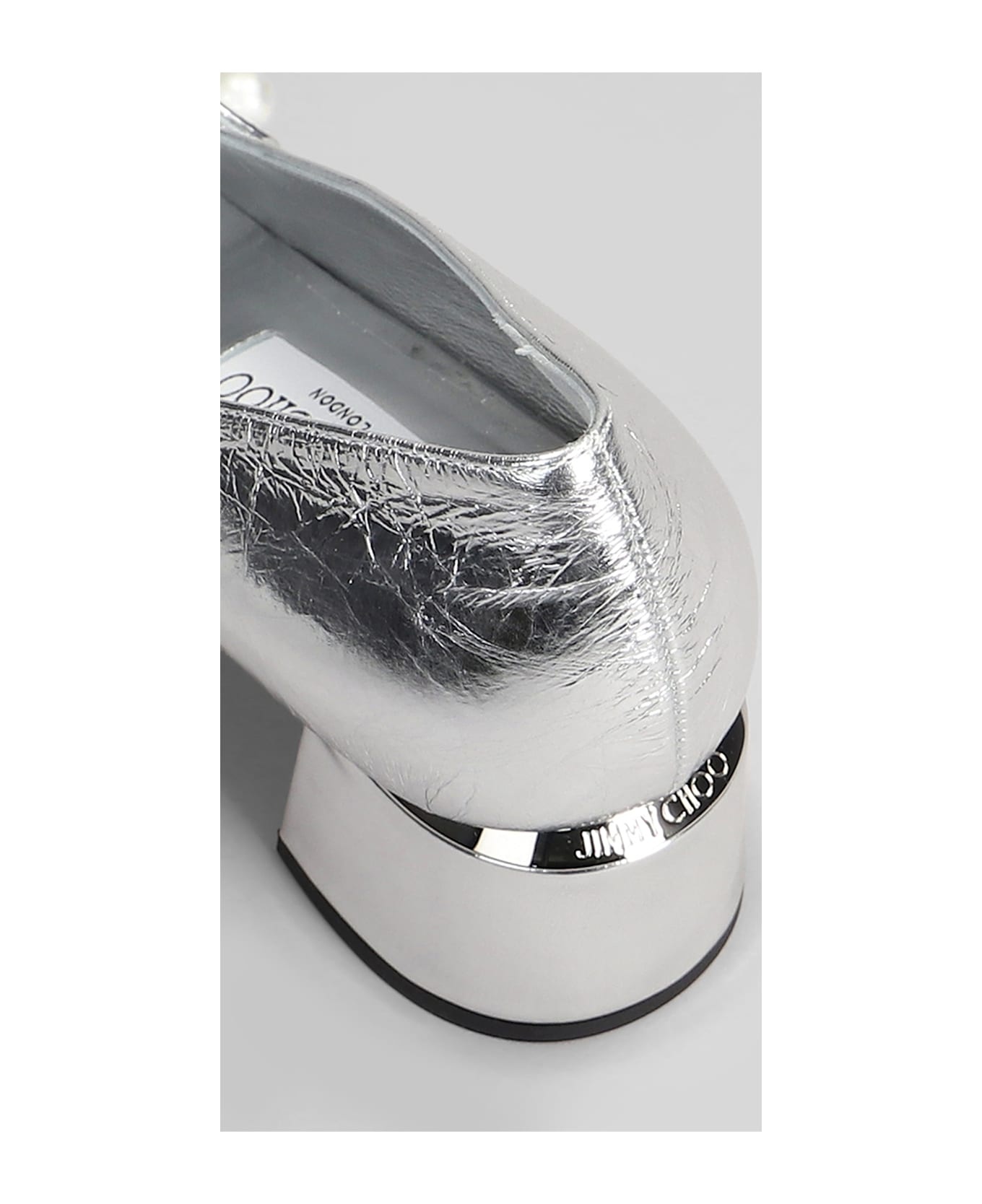 Elisa 45 Pumps In Silver Leather - 5
