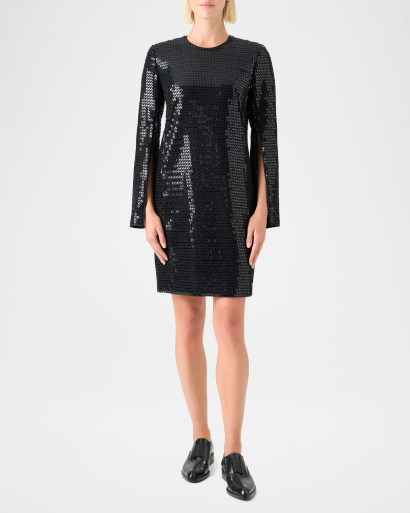 AKRIS Corded Sequin Short Cocktail Dress outlook