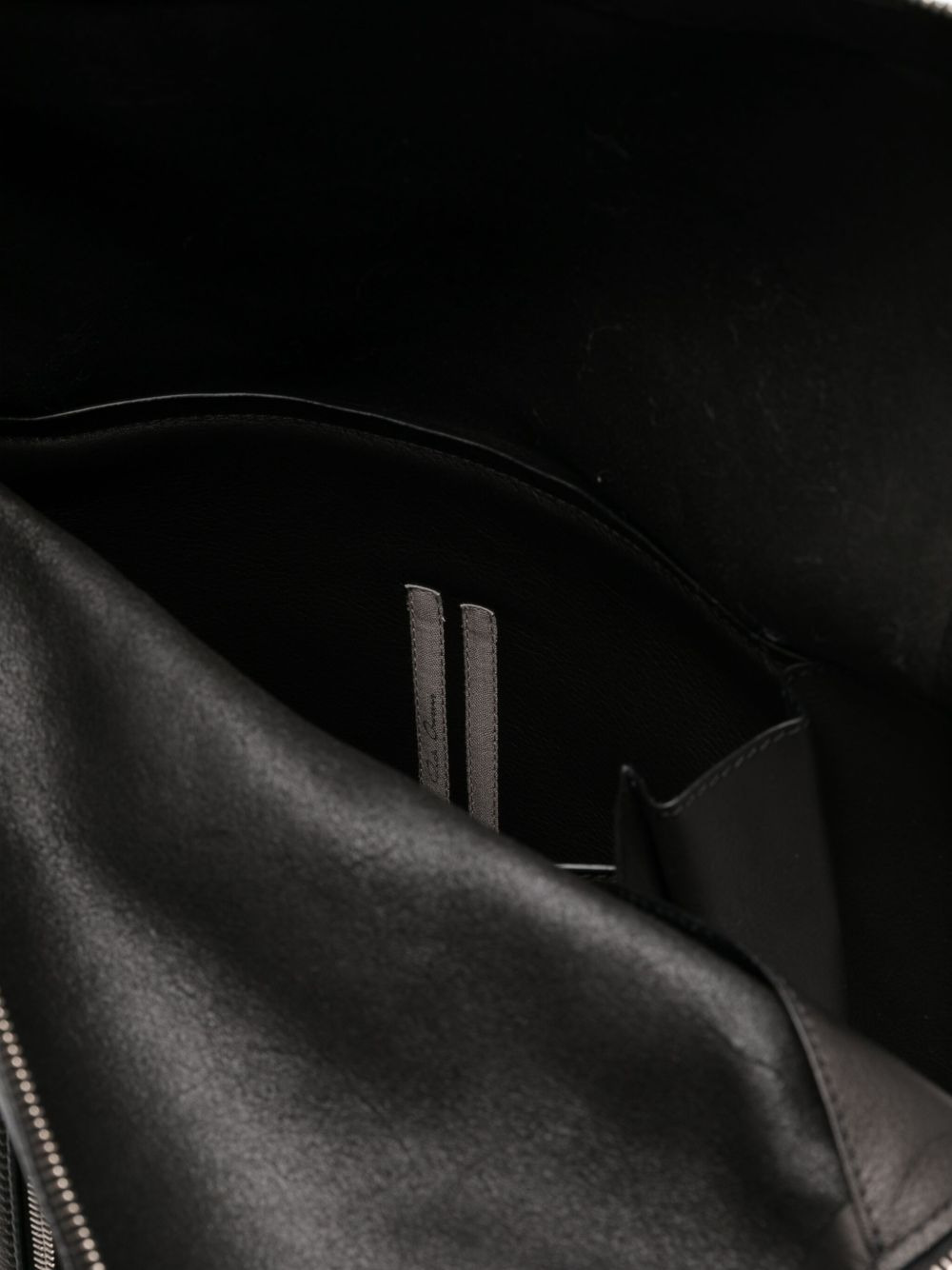 CARGO ZIP-FASTENING LEATHER BACKPACK - 3