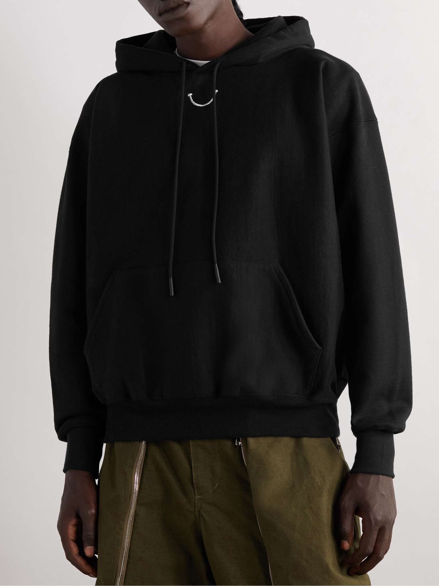 Logo-Print Embroidered Cotton-Blend Jersey Hoodie - 3