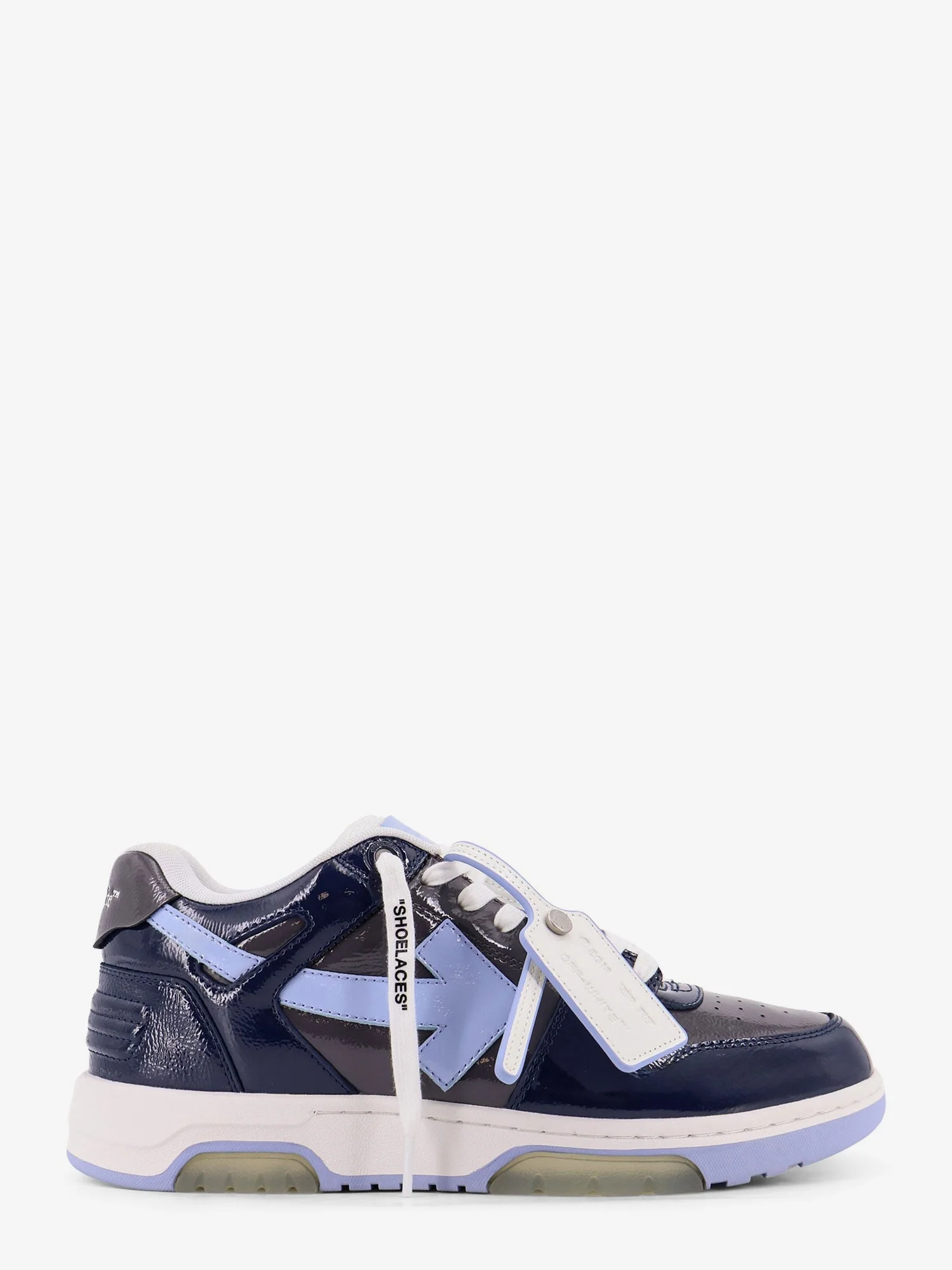 Off White Ooo Patent Lea Low-Top Patent Leather Sneakers - 1