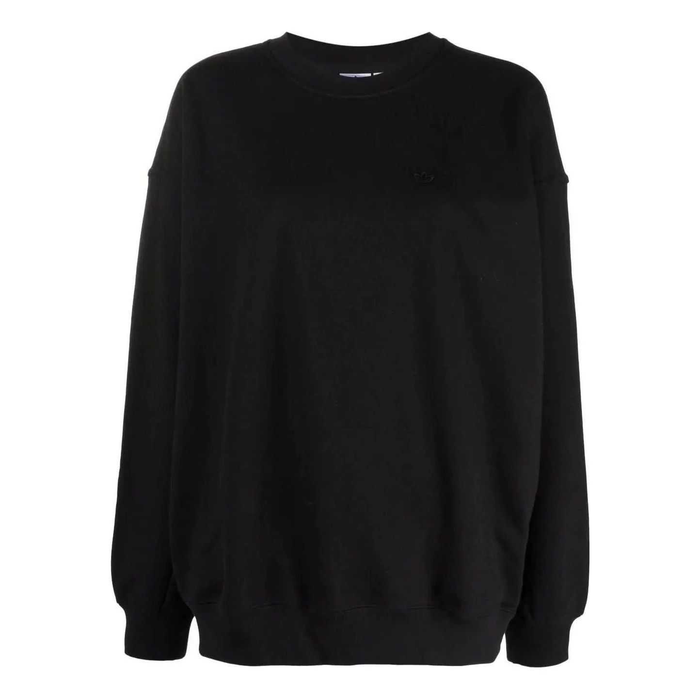 (WMNS) adidas Adicolor Oversized Sweatshirts 'Black' H11393 - 1
