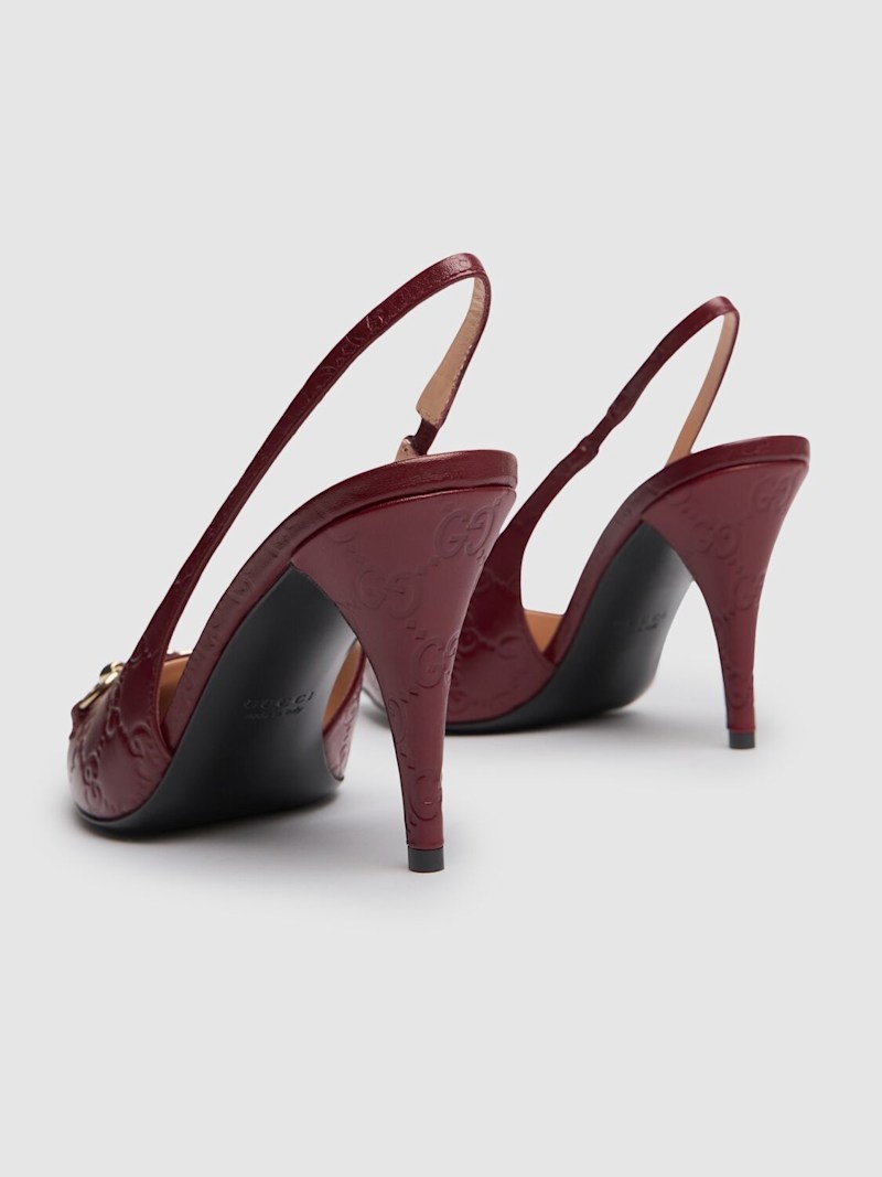 85mm Horsebit leather pumps - 4