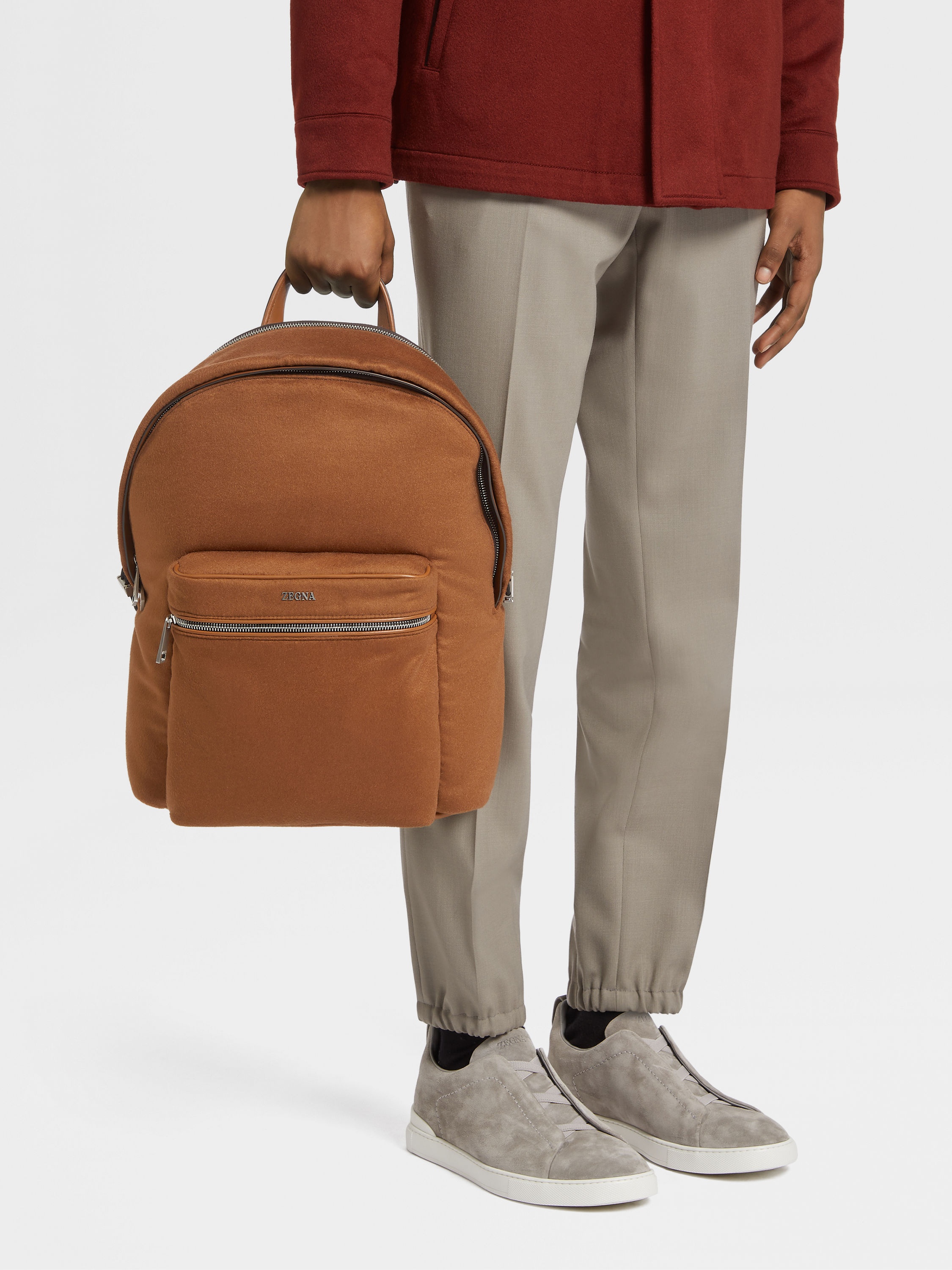 FOLIAGE CASHMERE HOODIE BACKPACK - 2
