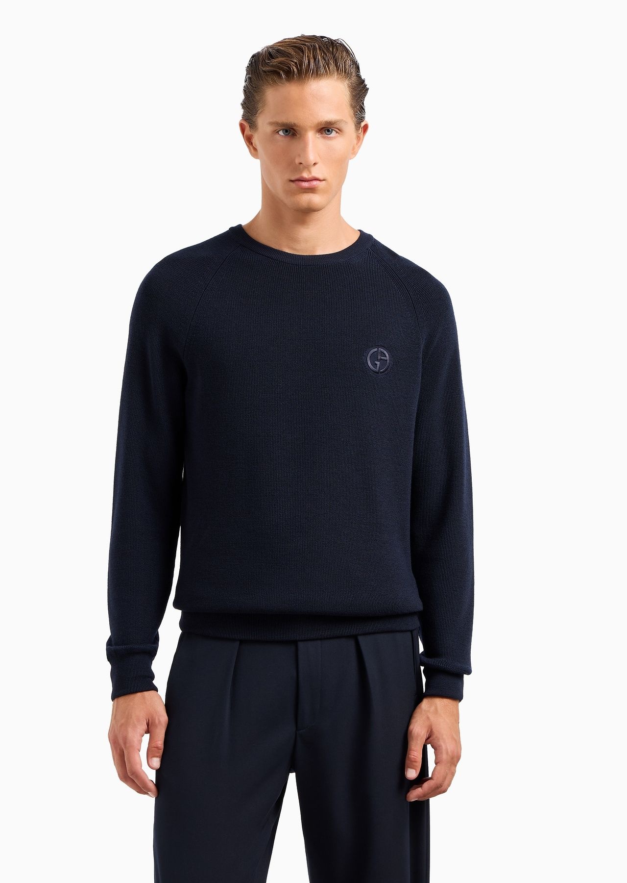 Virgin-wool, crew-neck jumper - 2