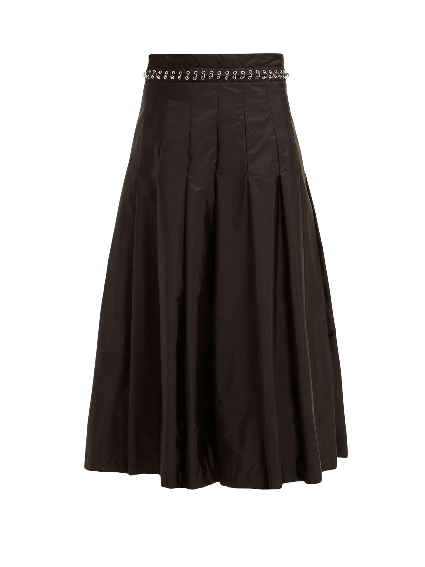 Eyelet-chain pleated skirt - 1