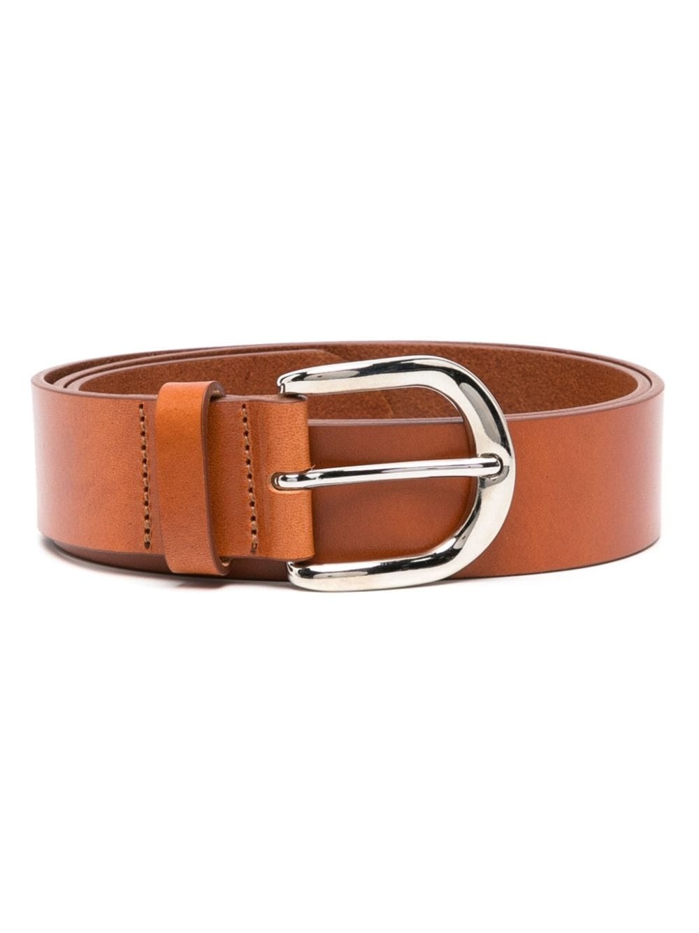 buckled leather belt - 1