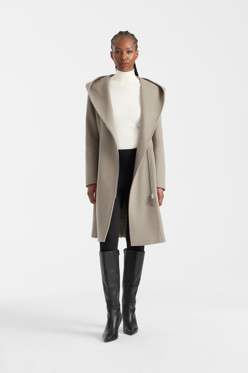 SHIA-SLBZ 2-in-1 double-face wool coat with removable bib 7