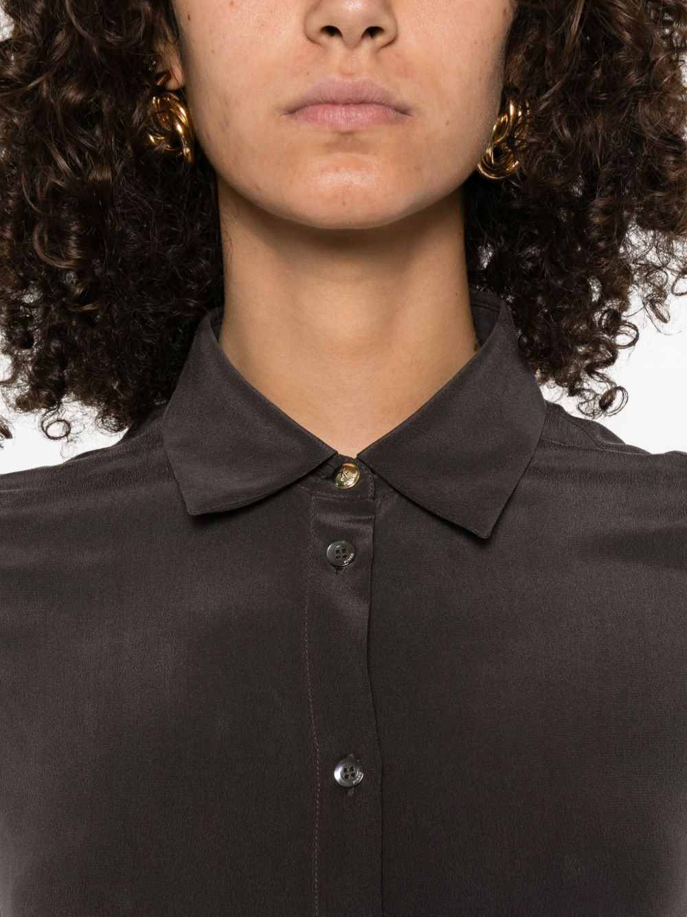 button-down silk shirt - 5