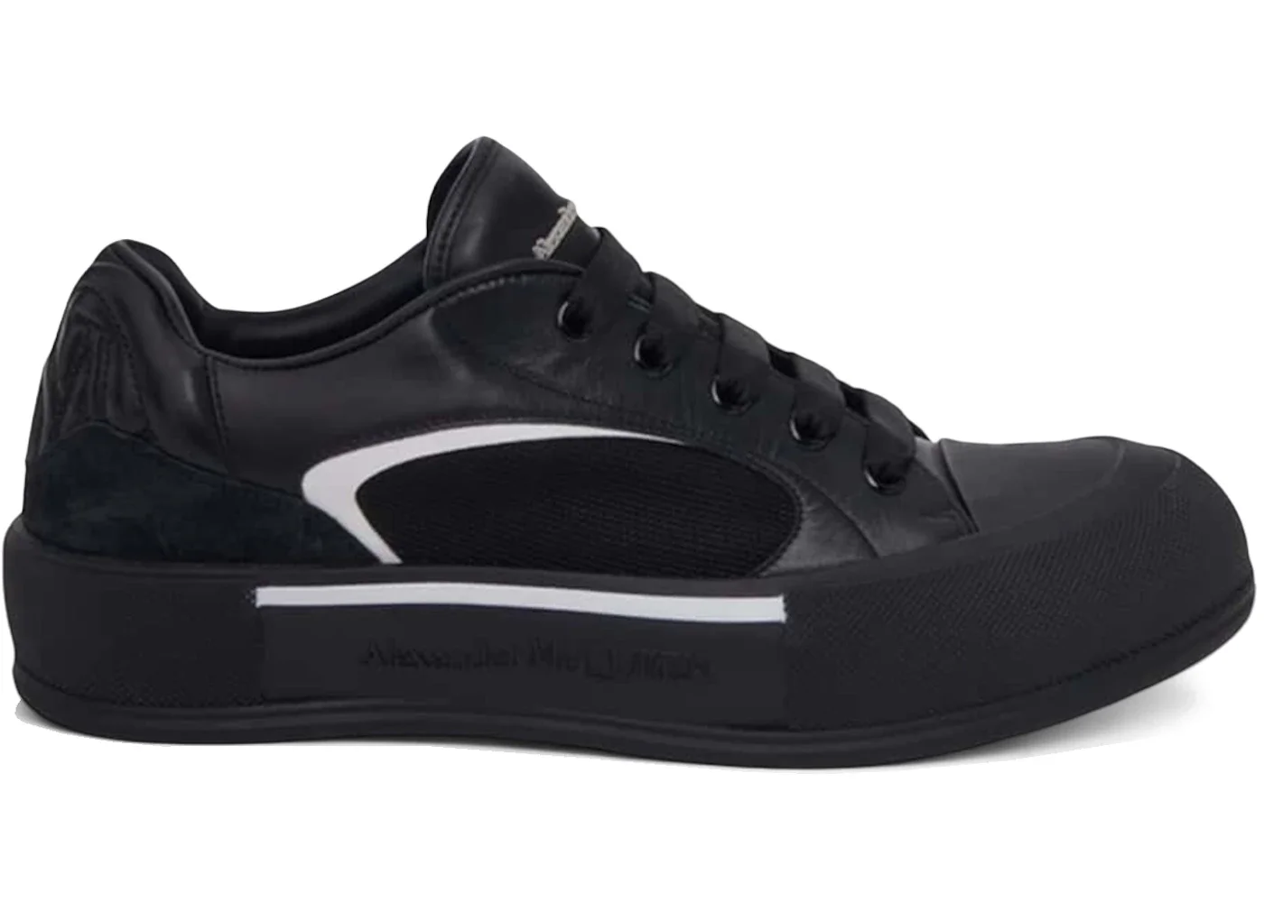 Alexander McQueen Skate Deck Plimsoll Black White - 1