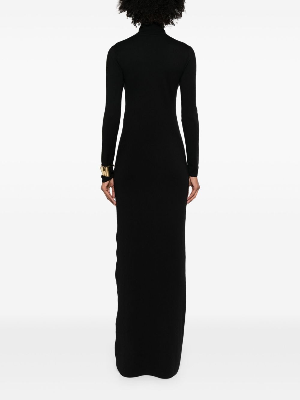 roll-neck virgin wool dress - 4