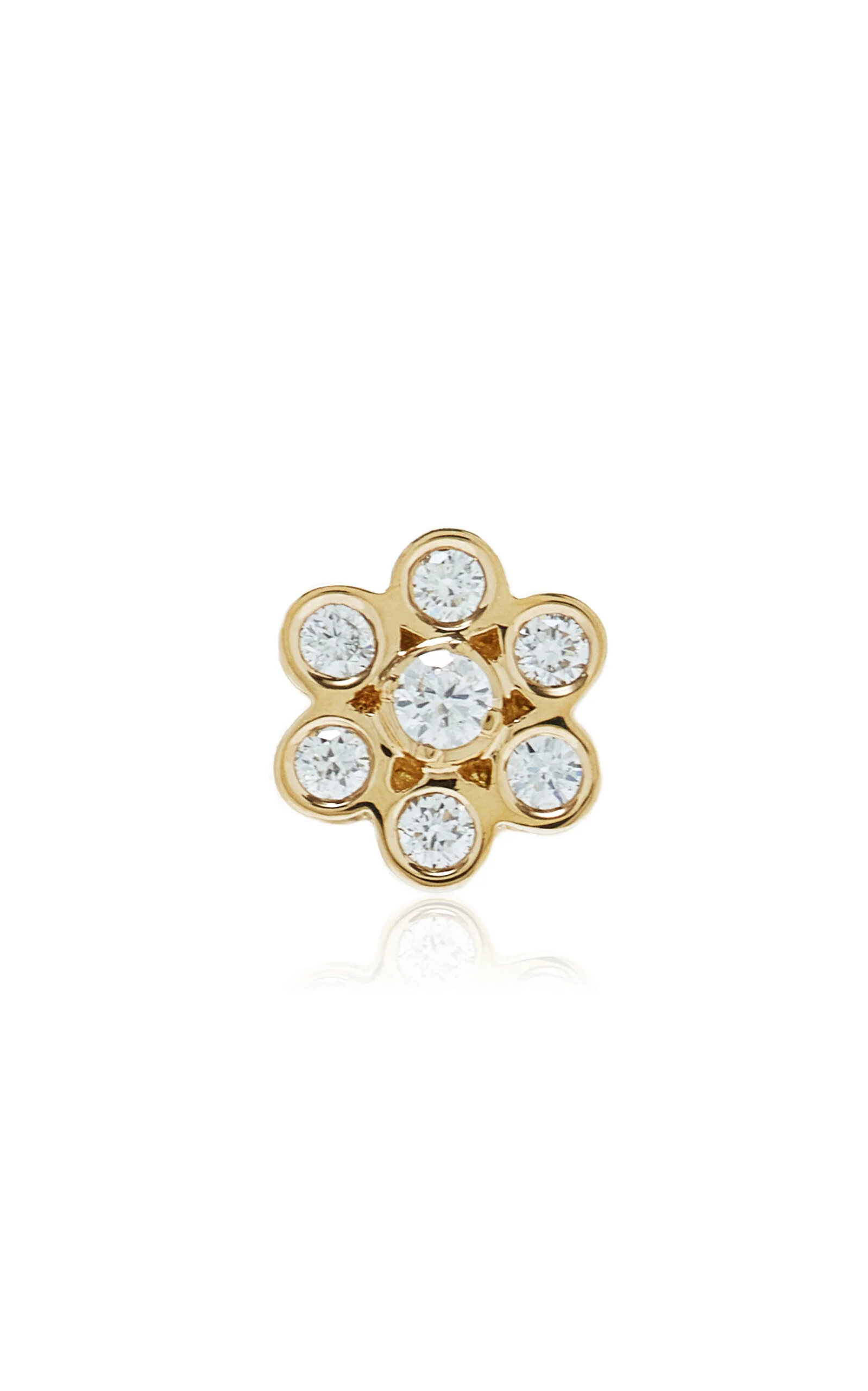 Petite Lily 18K Yellow Gold Diamond Single Earring - 1