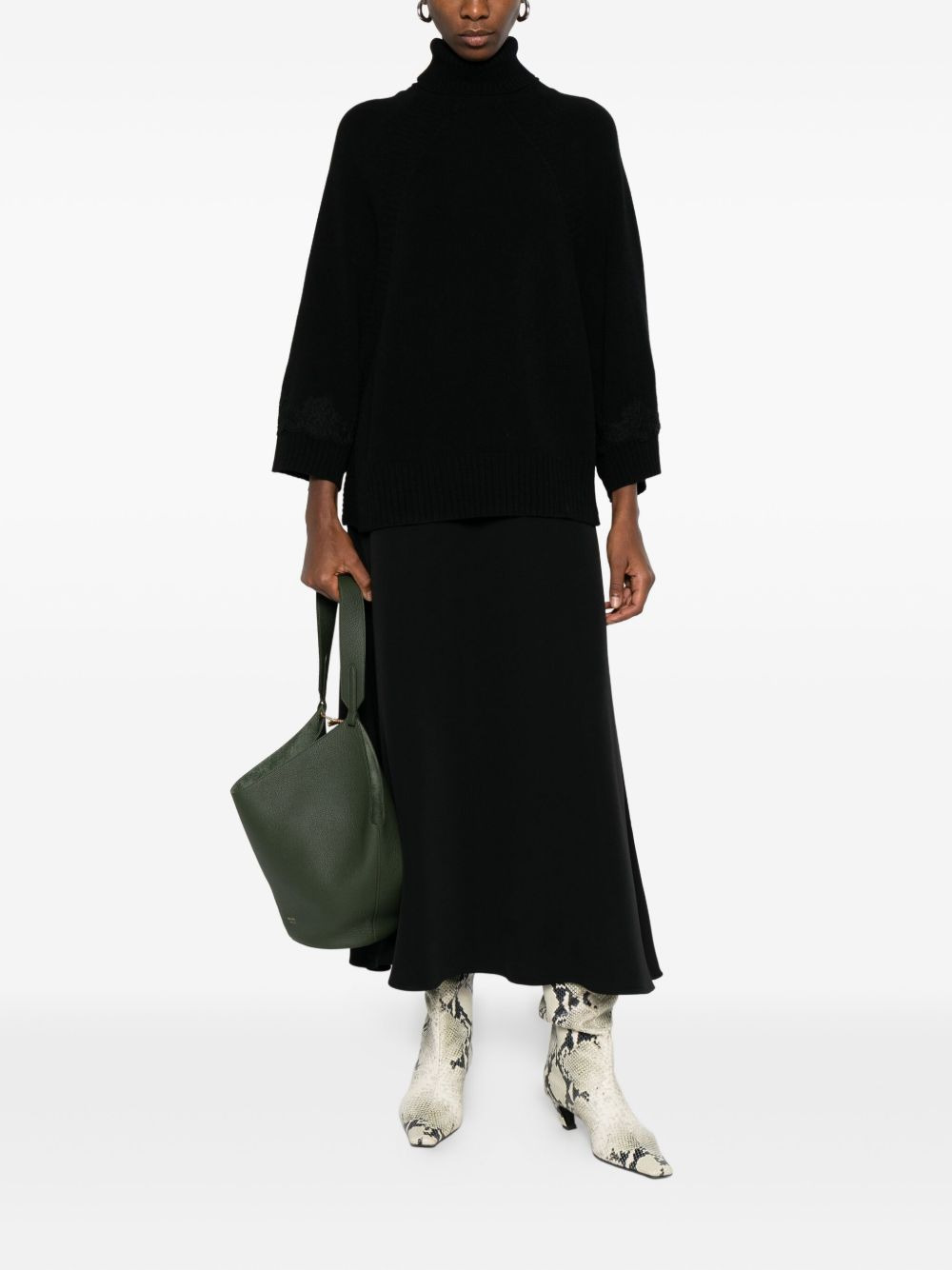 drawstring flared midi skirt - 2