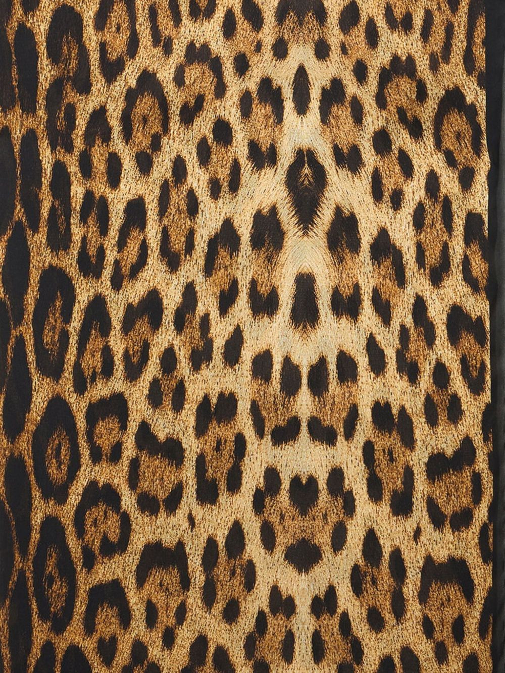 jaguar-print silk scarf - 3