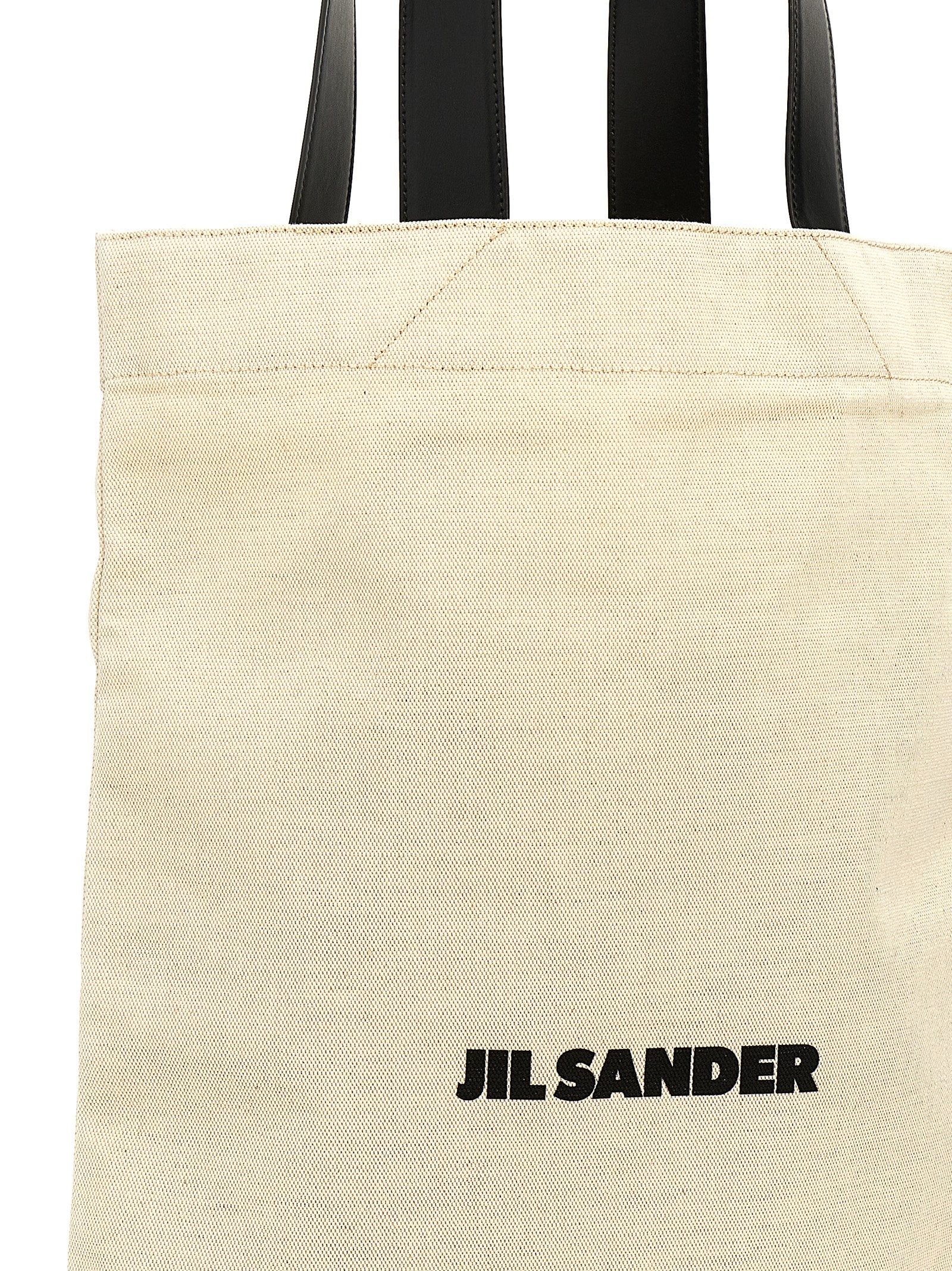 Flat Shopper Tote Bag White/Black - 3