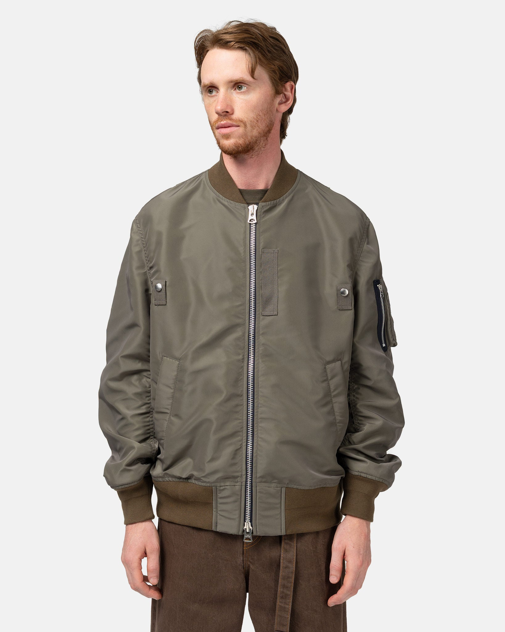 Nylon Twill Blouson Taupe - 4