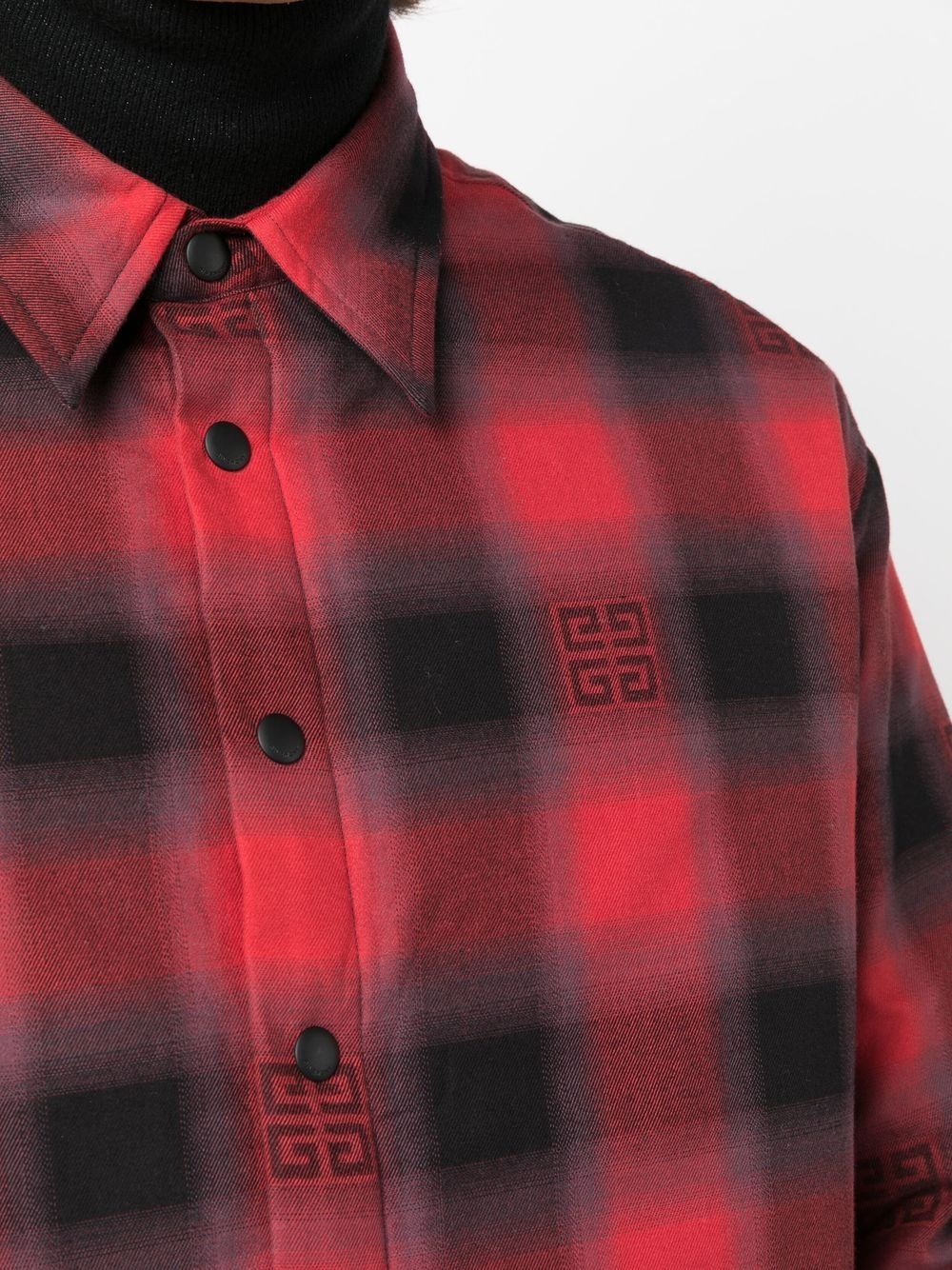 4G check-print padded shirt - 5