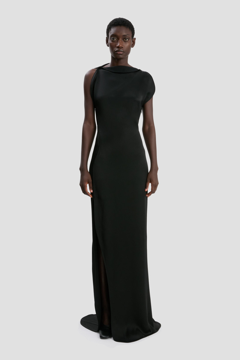 Victoria Beckham Carla Gown In Black outlook