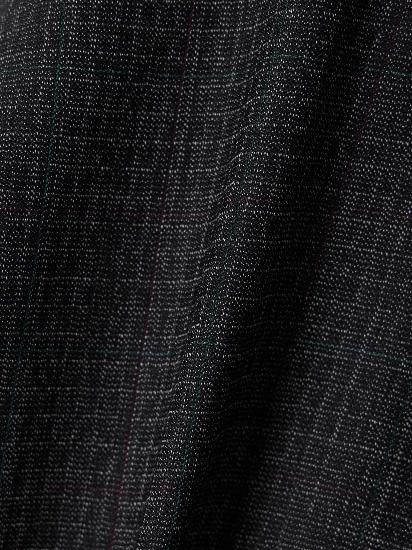 Draped checked wool-twill top - 5
