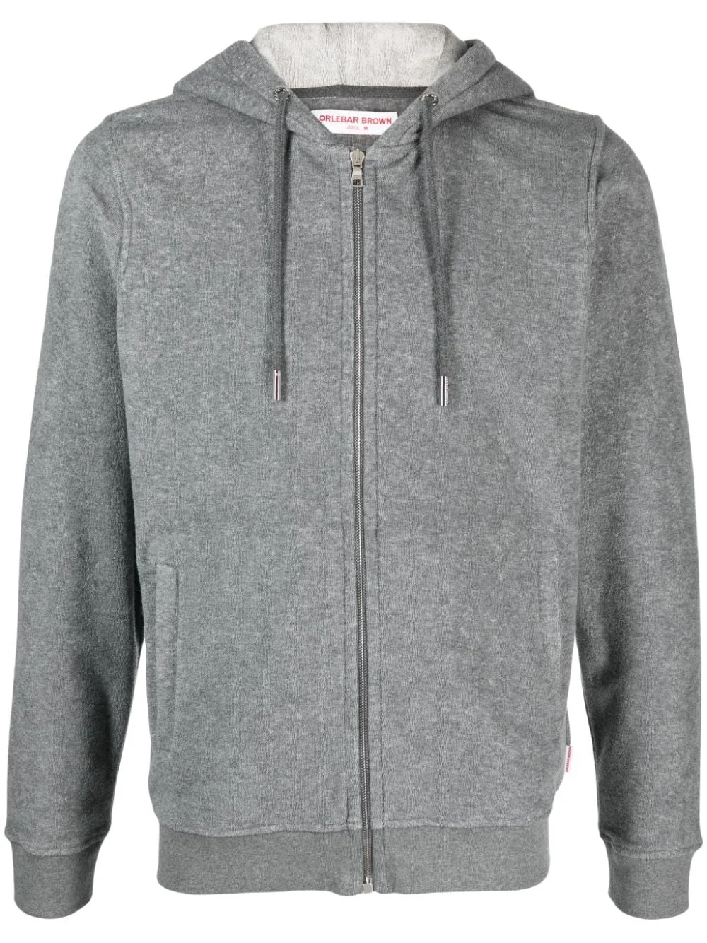 zip-up drawstring hoodie - 1