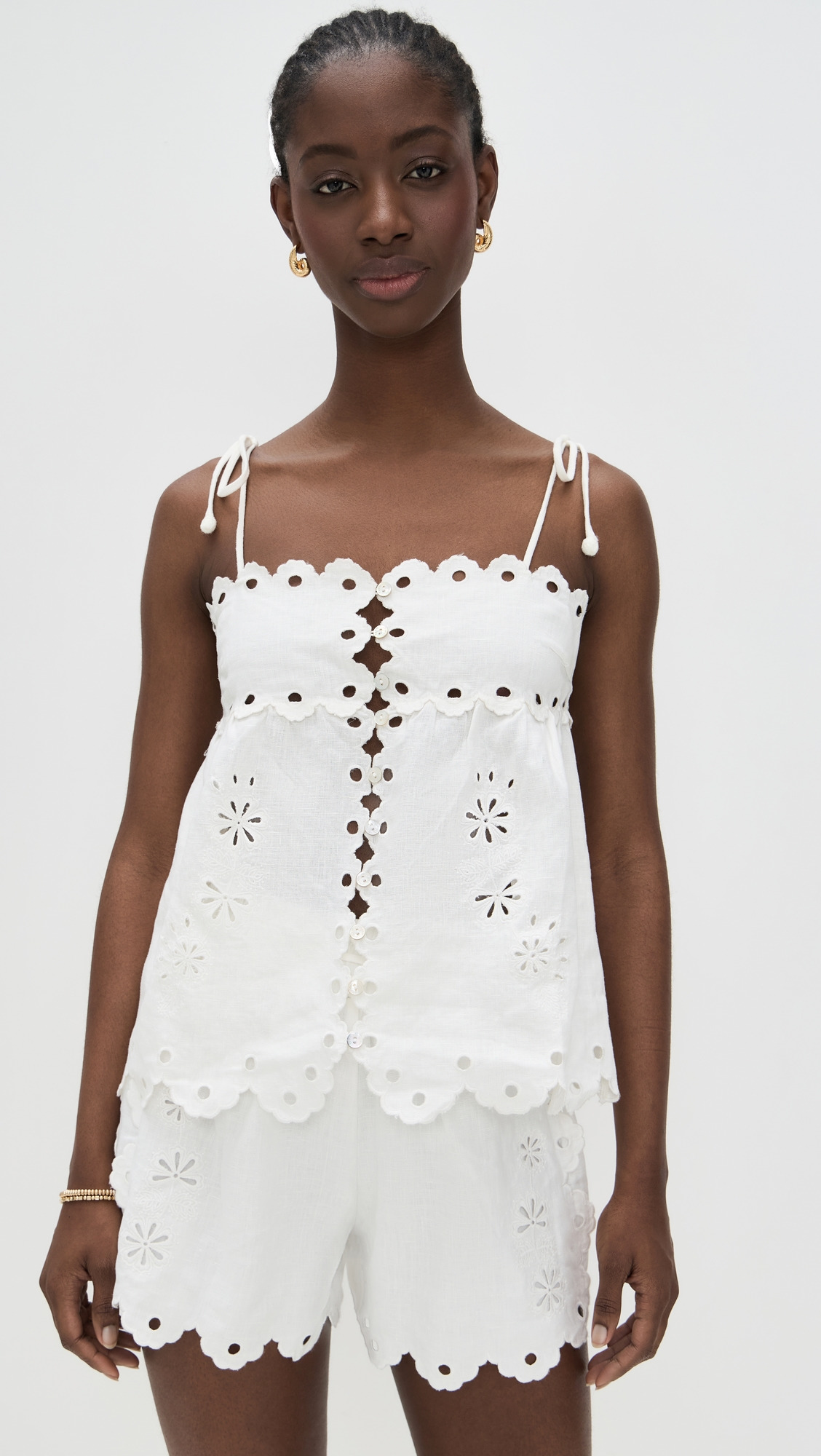 Flowers Richelieu Sleeveless Blouse - 6