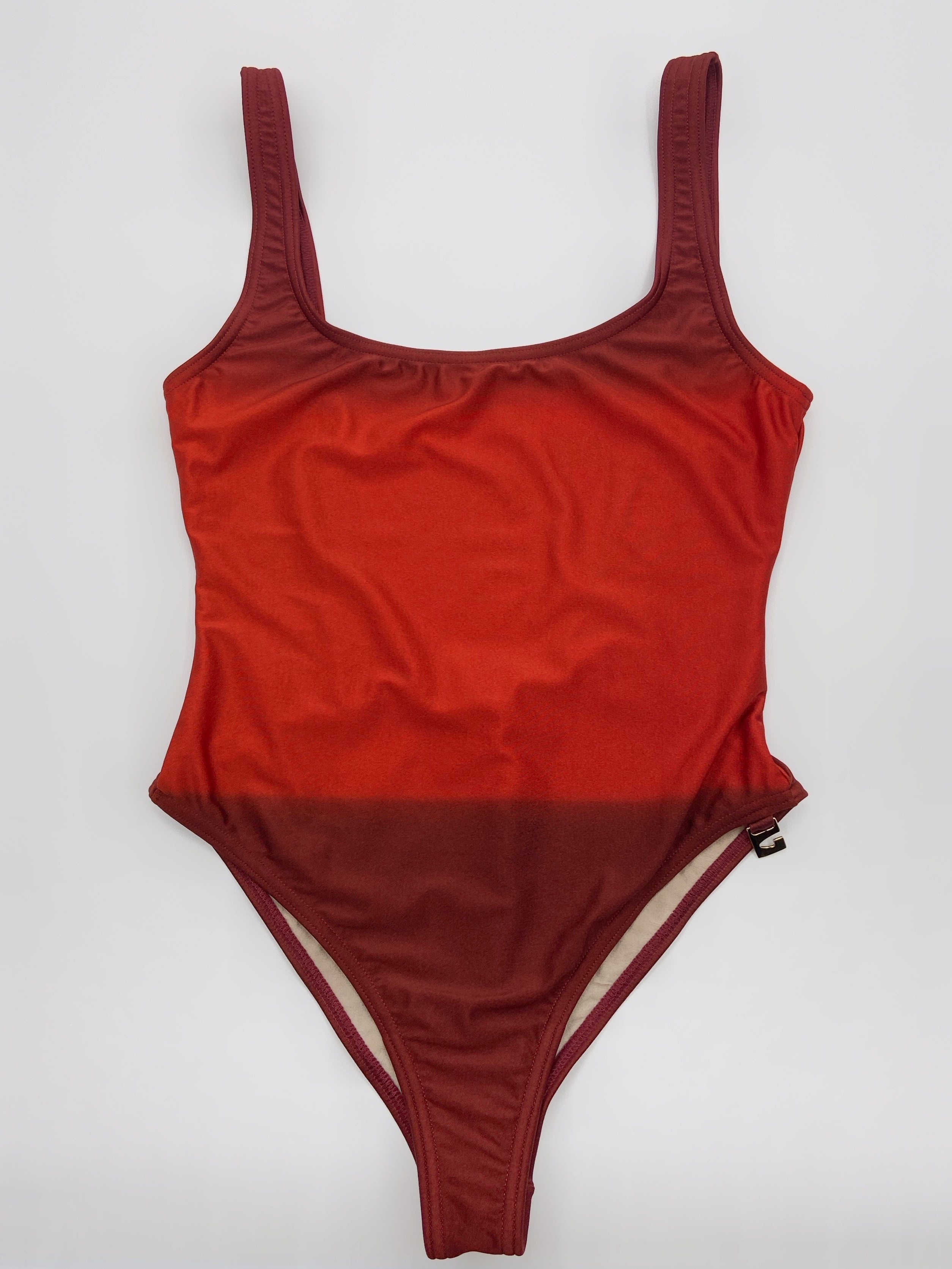 Gucci Spring 1997 Tom Ford Red Ombré One Piece Swimsuit S - 7