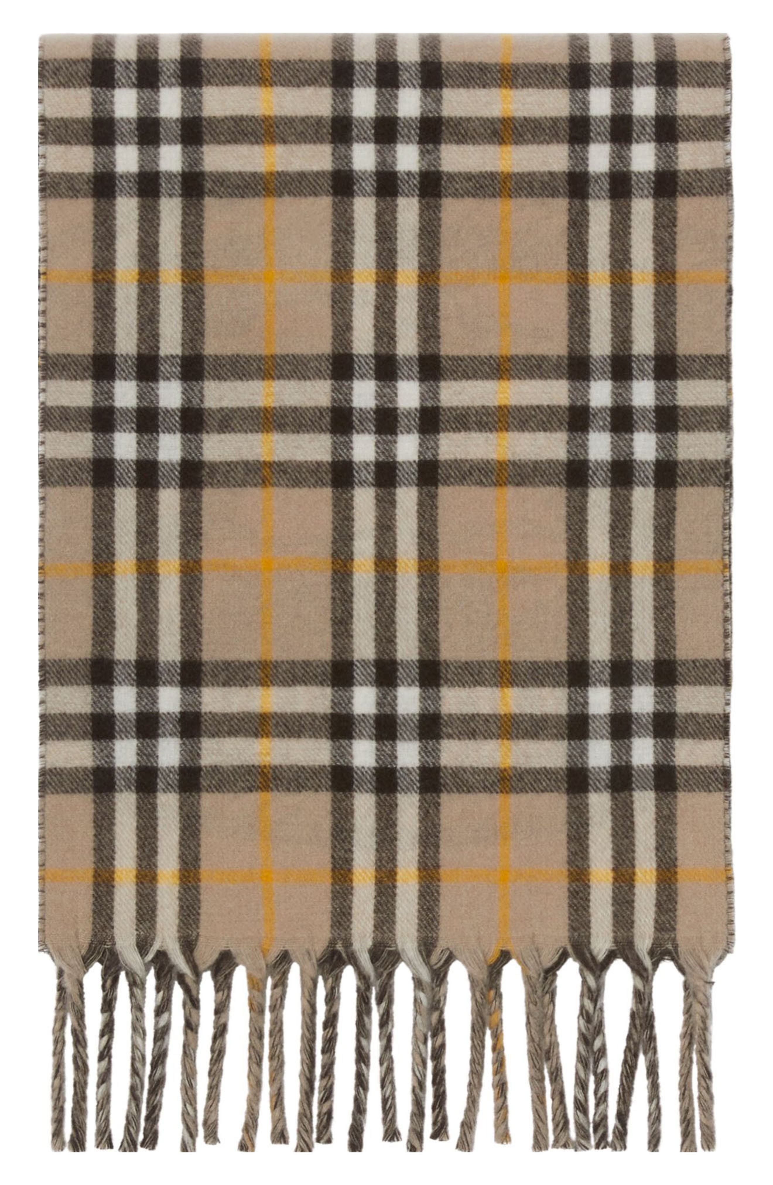burberry Reversible EKD Check Cashmere Scarf in Vole Brown at Nordstrom - 2