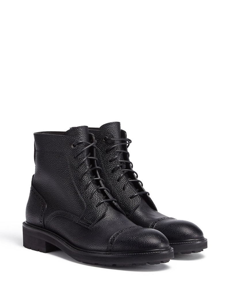 ZEGNA Arezzo leather ankle boots outlook
