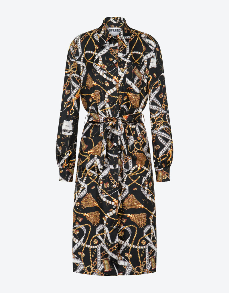 ALLOVER SARTORIAL SILK TWILL DRESS 1