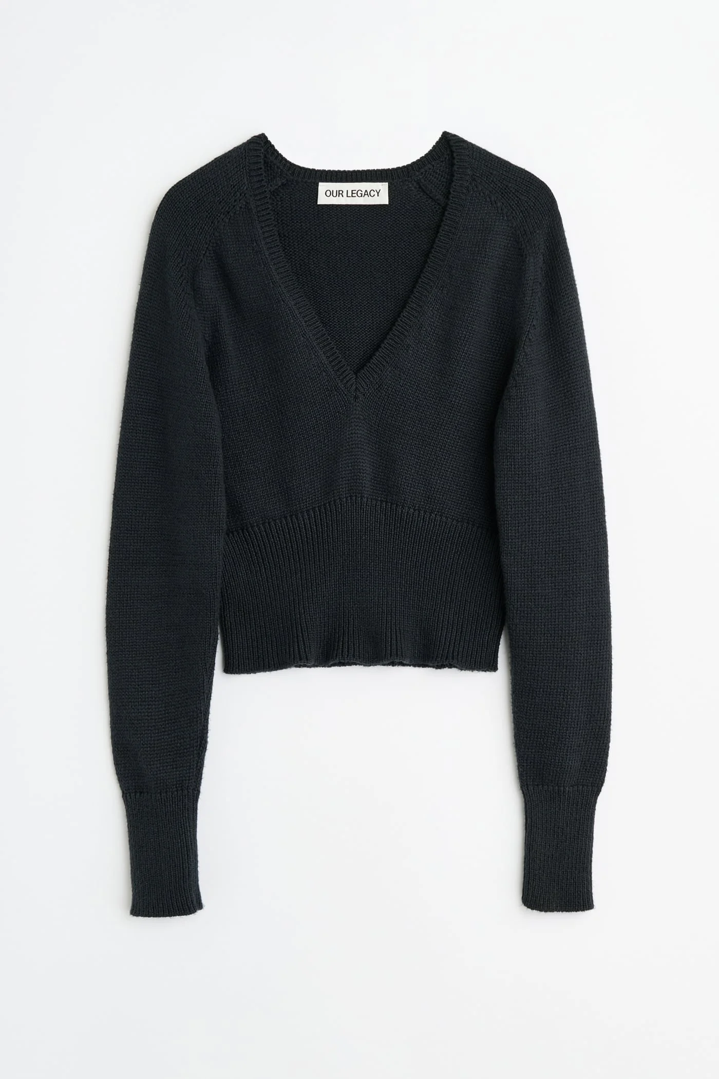 Sharp V-Neck Black Cloud Cotton - 1